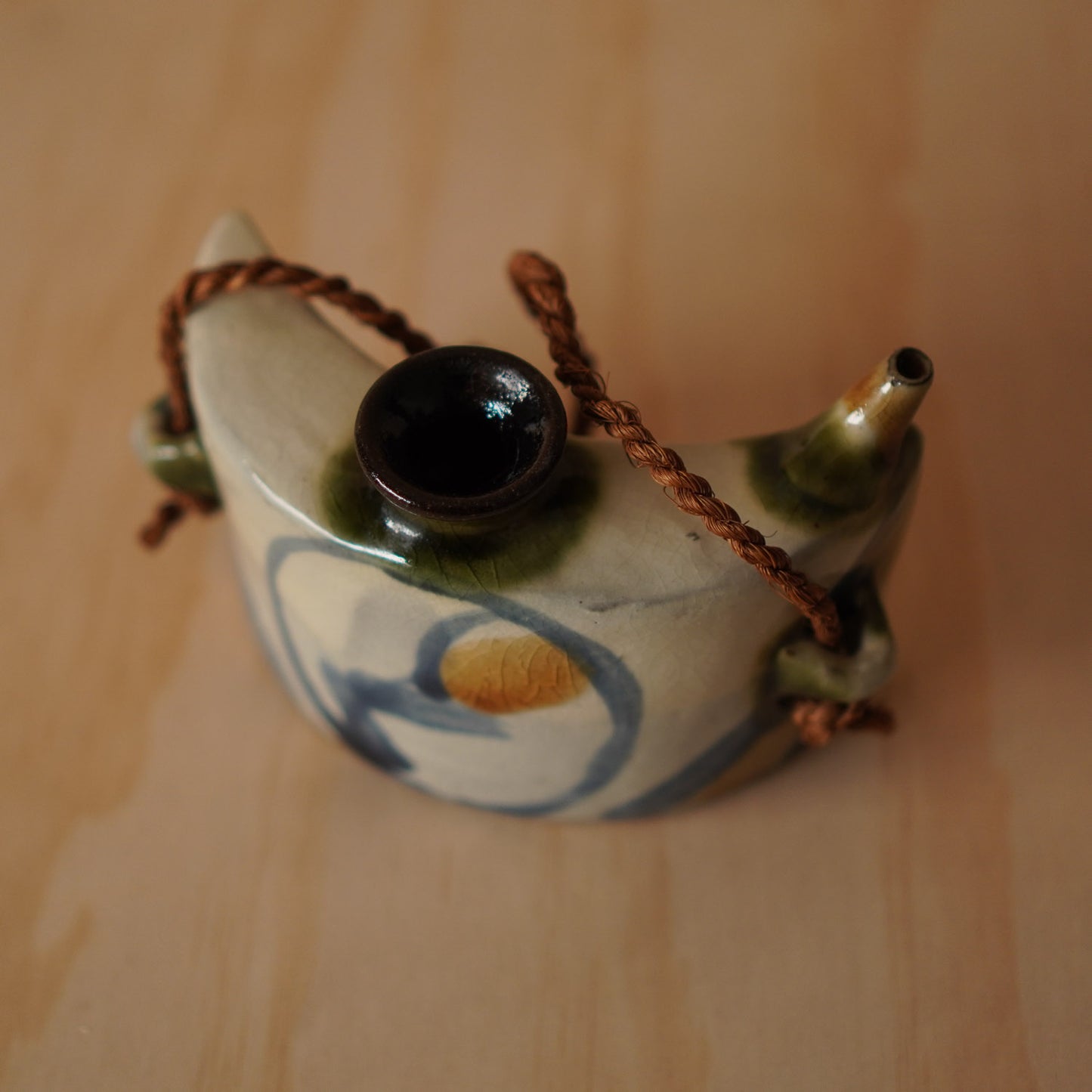 Vintage Japanese Ceramic Okinawan Sake Bottle - Dachibin