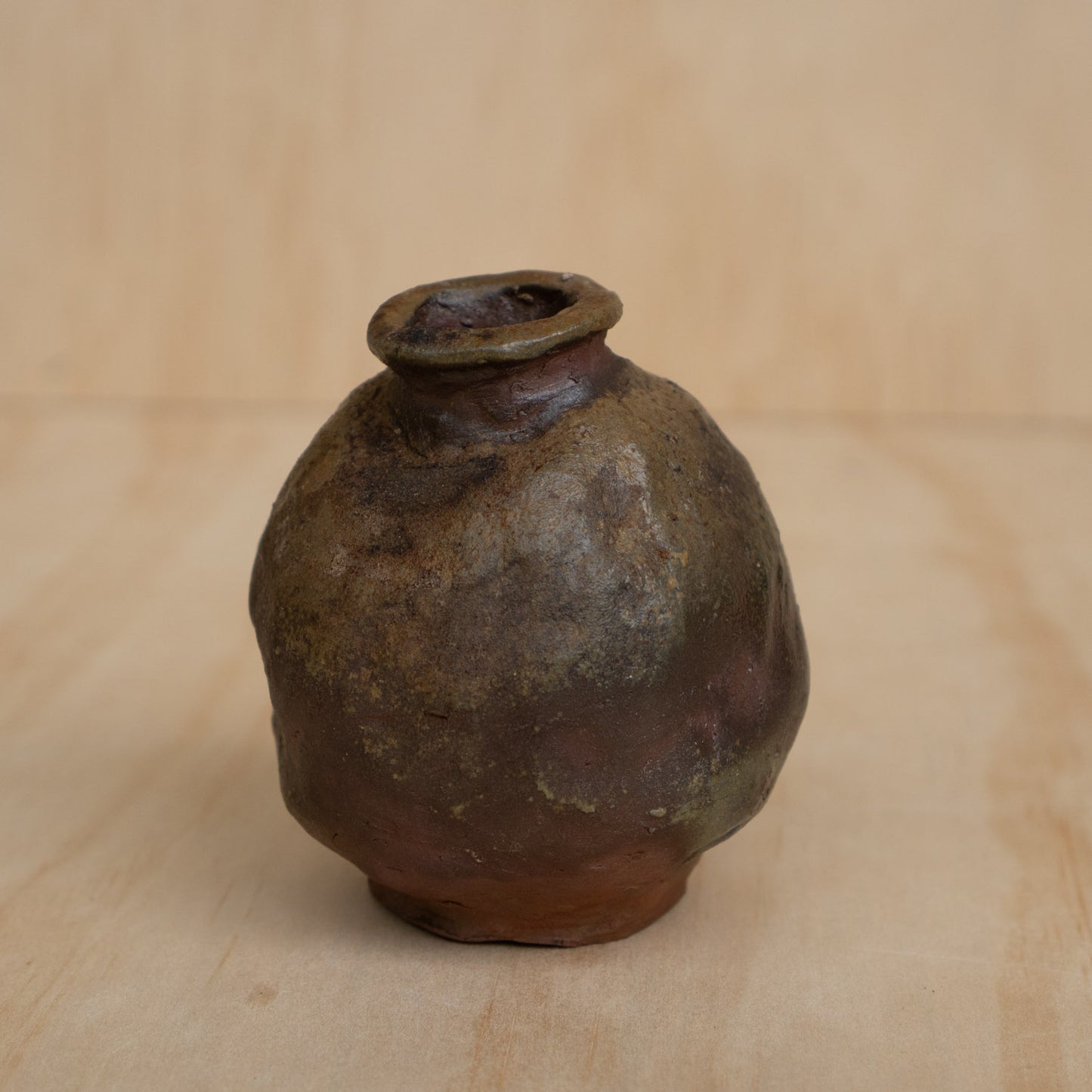 Vintage Japanese Shigaraki Ceramic Wabi-sabi Vase