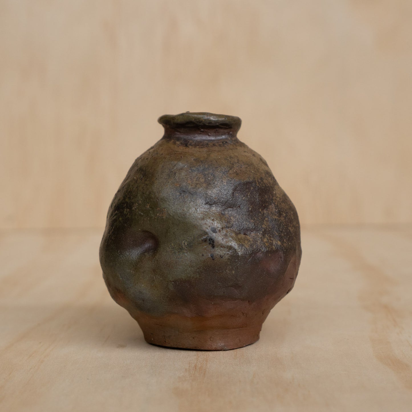 Vintage Japanese Shigaraki Ceramic Wabi-sabi Vase