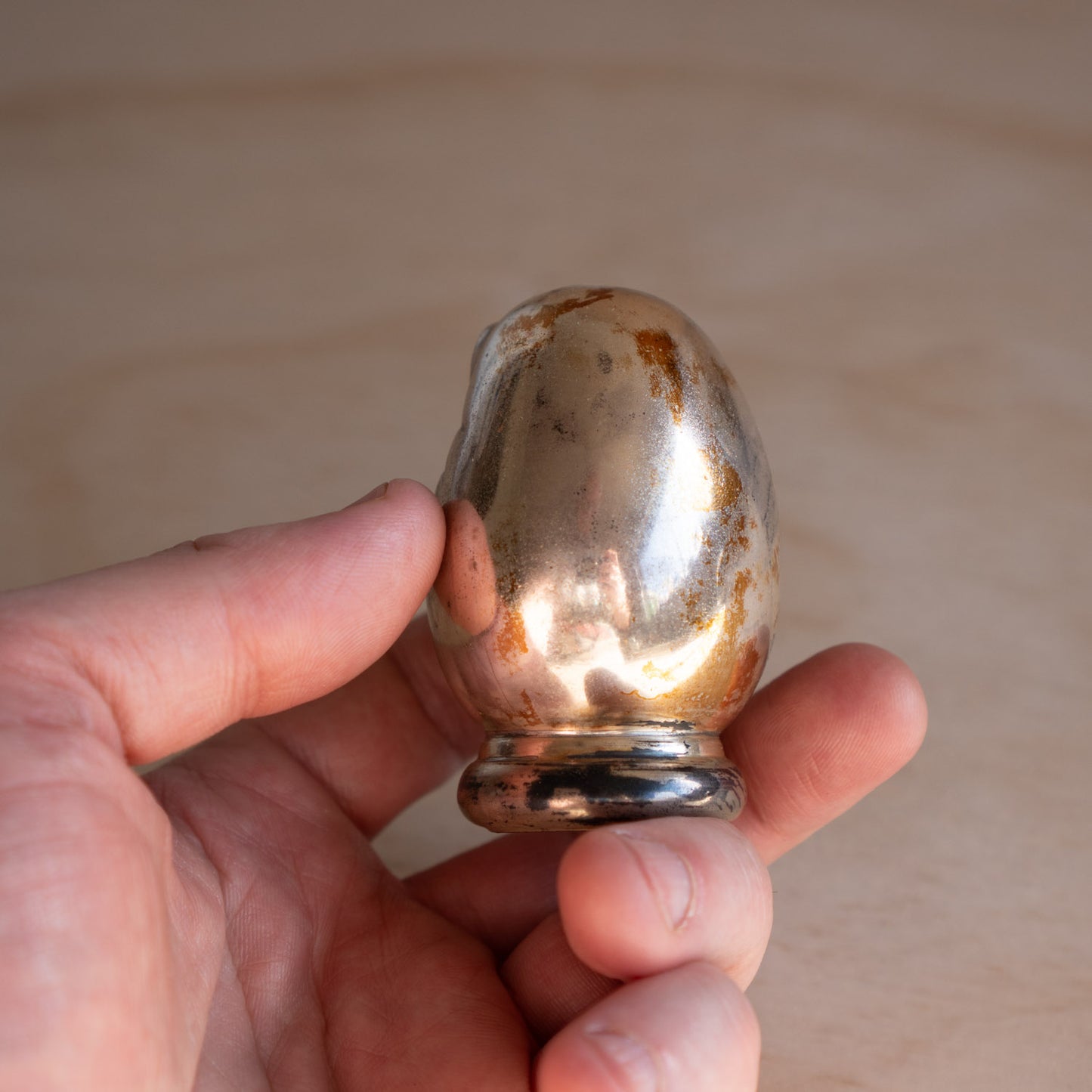 Vintage Japanese Small Pure Silver Daruma figure