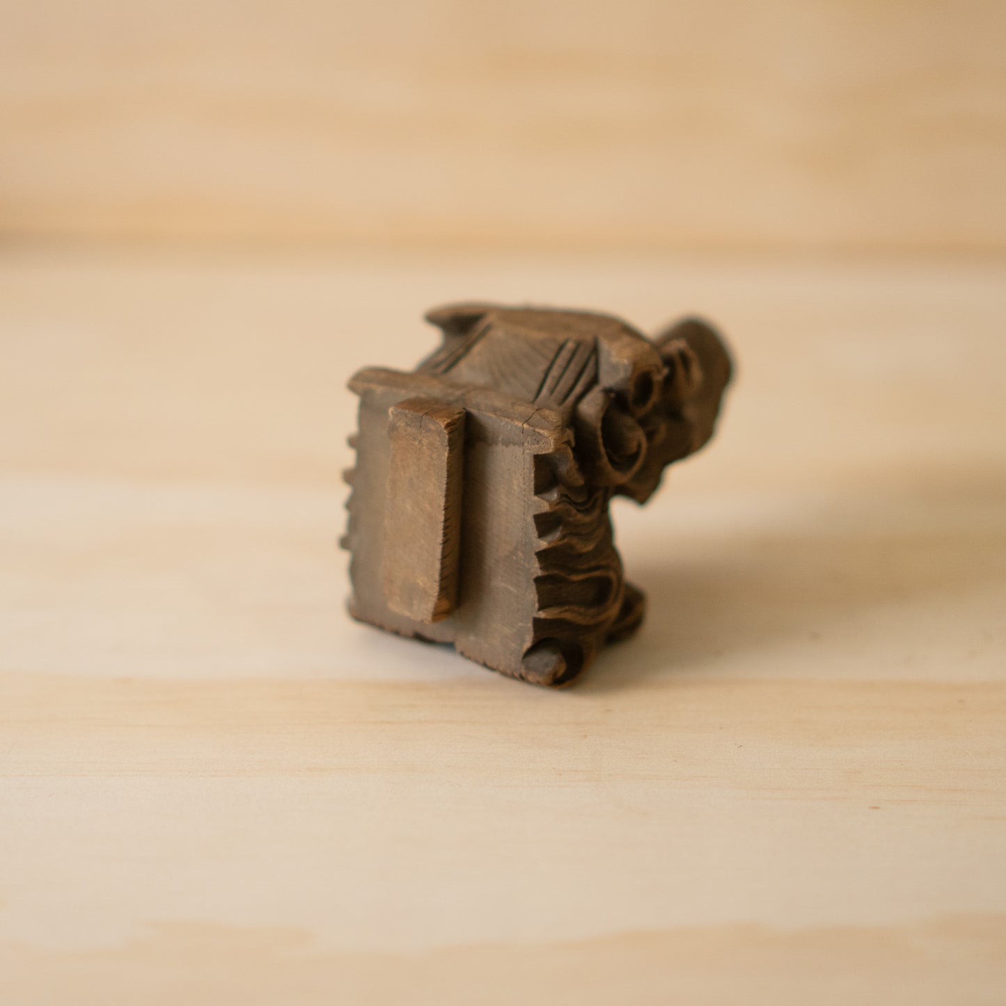 Antique Japanese Carved Temple Fragment of a Baku No. 02 - Dream Eater