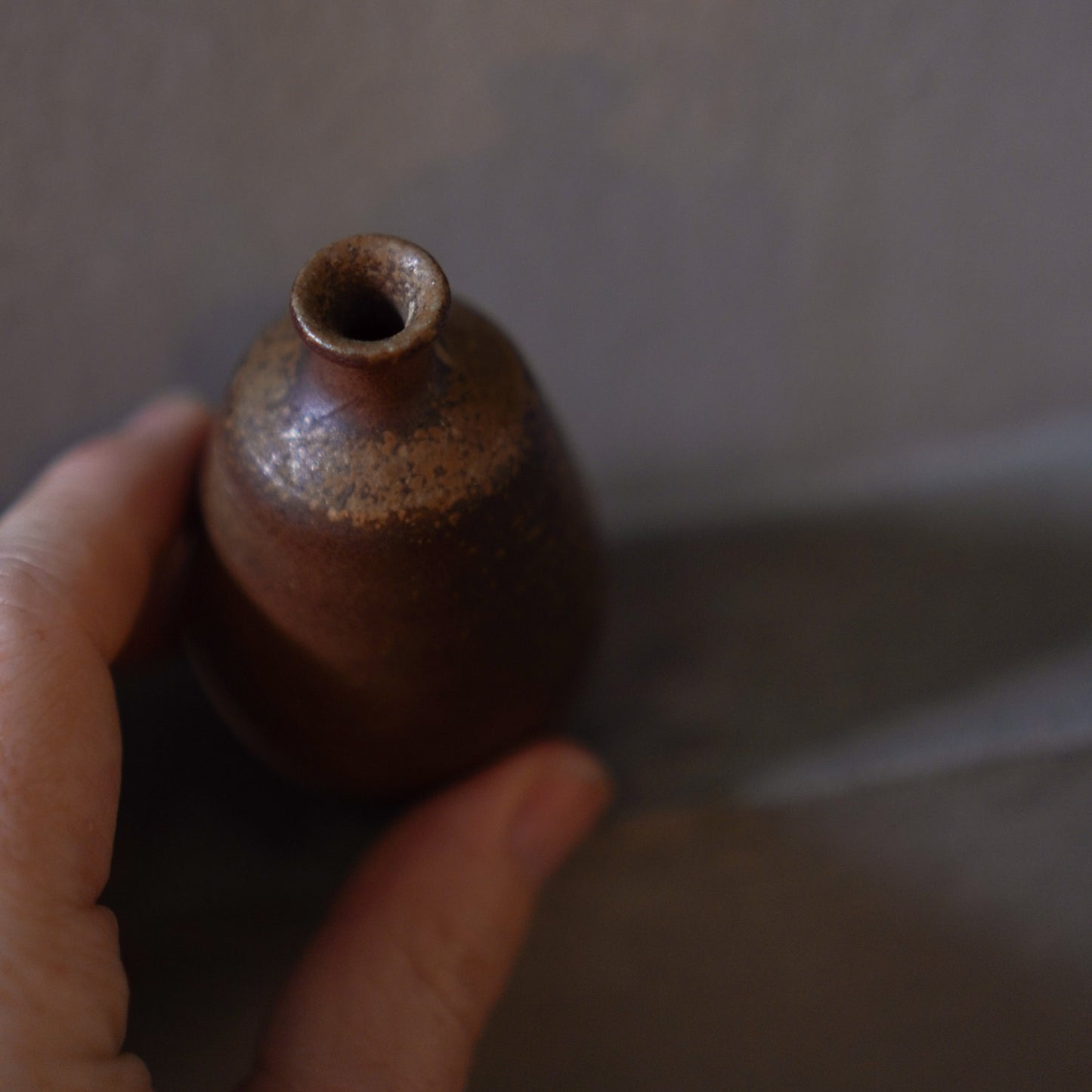 Vintage Japanese Ceramic Bizen Mini Vase