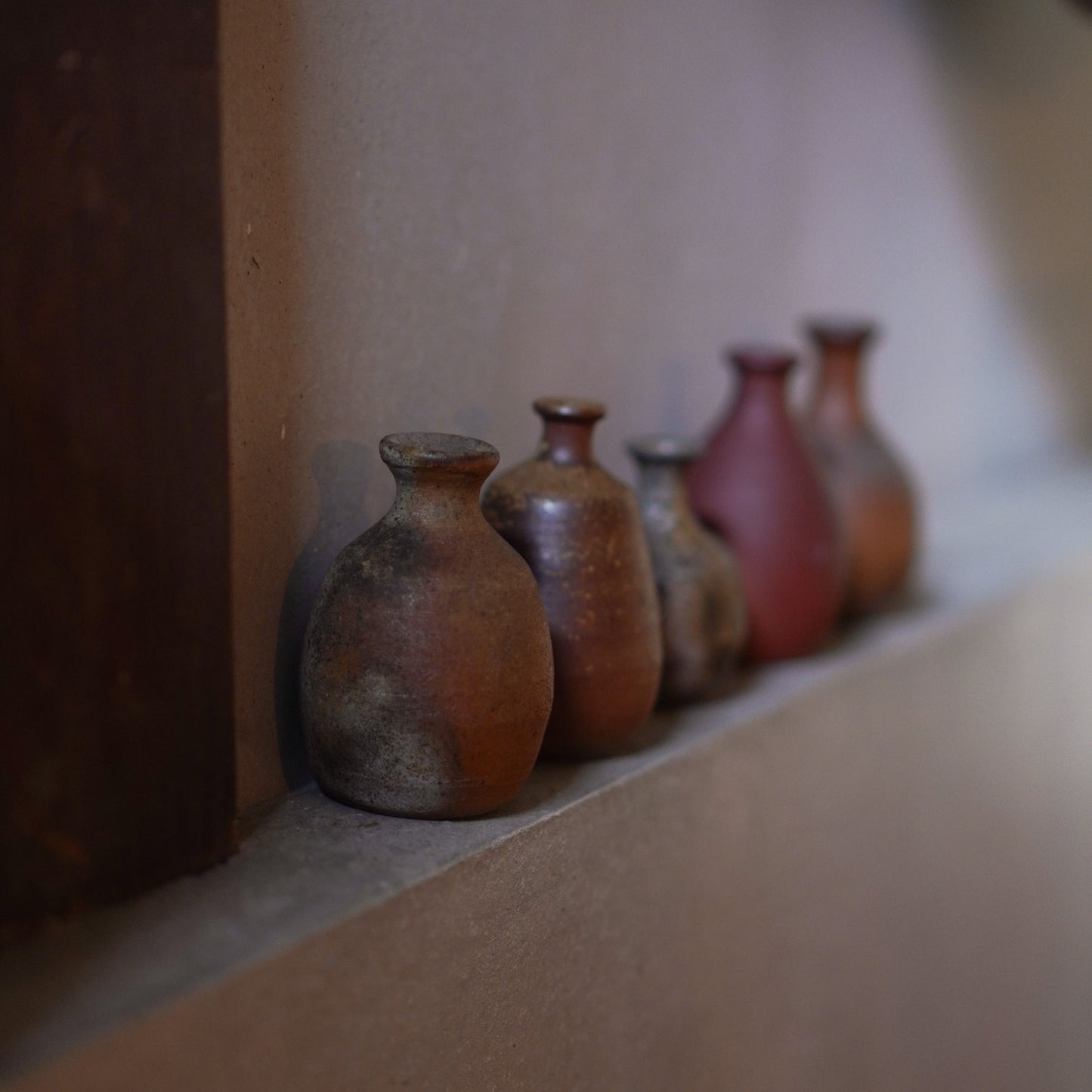 Vintage Japanese Ceramic Bizen Mini Vase