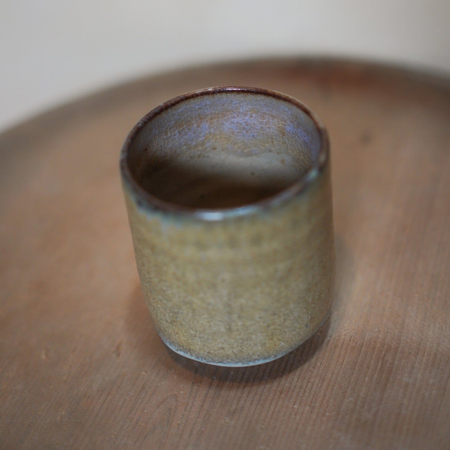 Vintage Japanese Ceramic tea cup - sand glaze