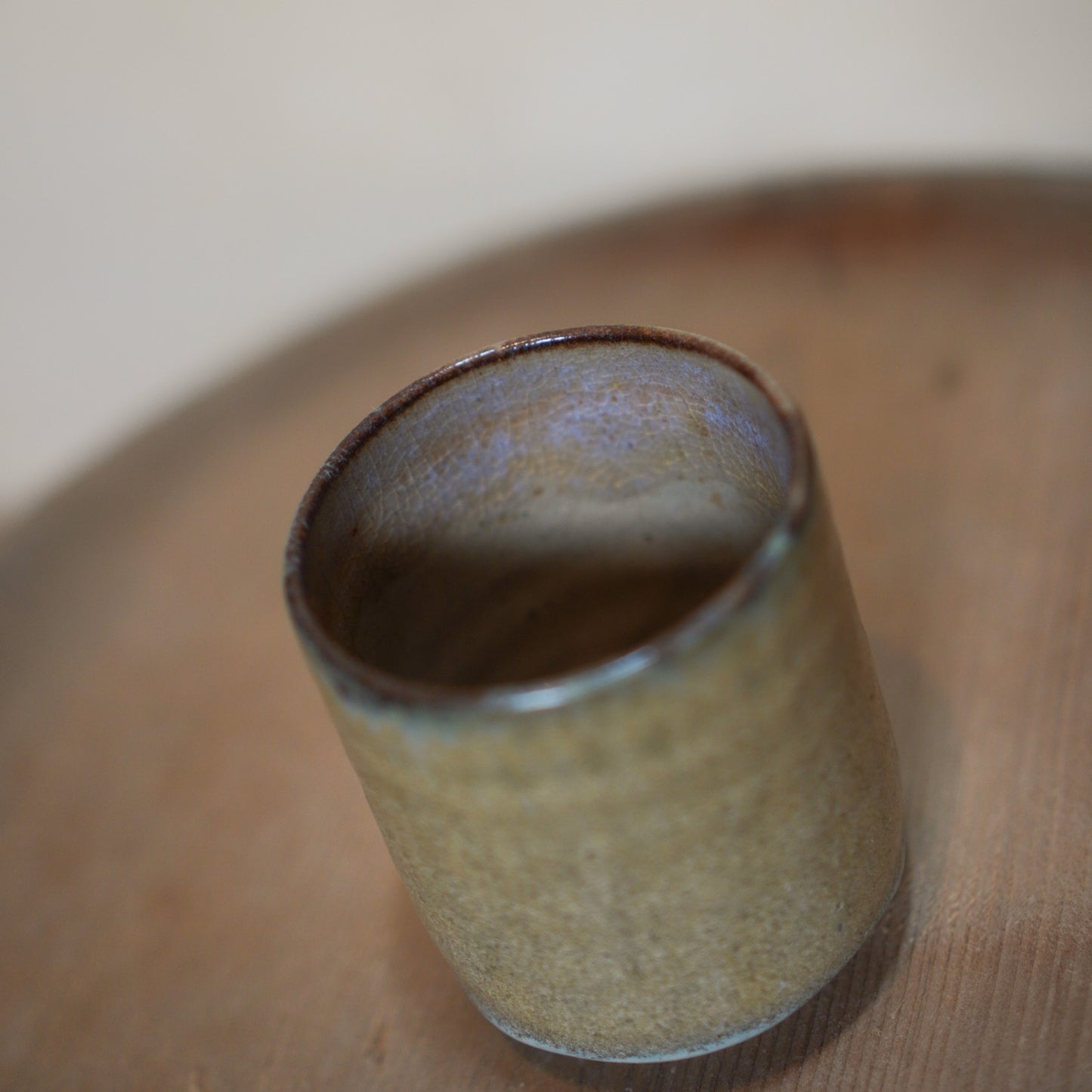Vintage Japanese Ceramic tea cup - sand glaze
