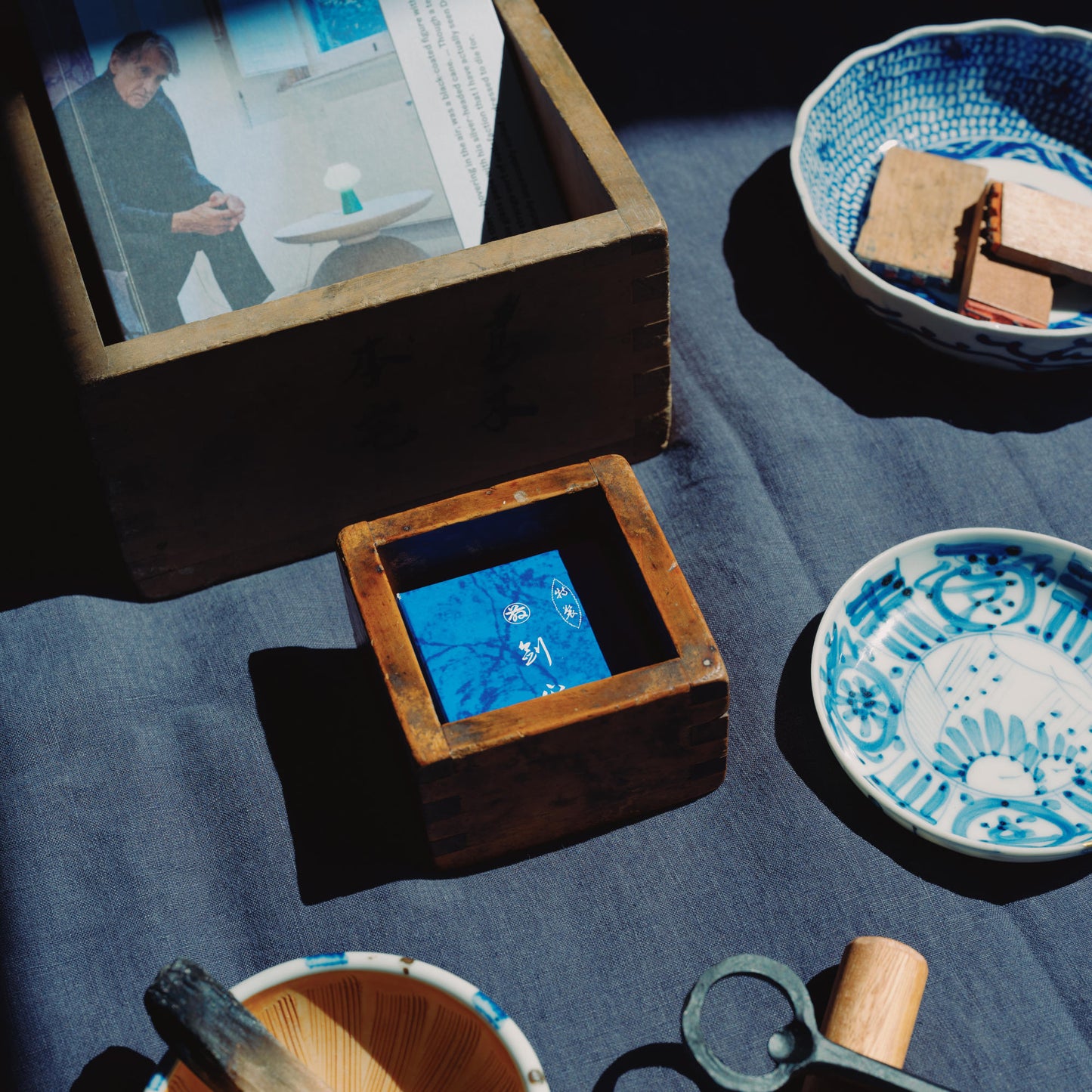 Japanese Antique Blue and White Ceramic Dish
