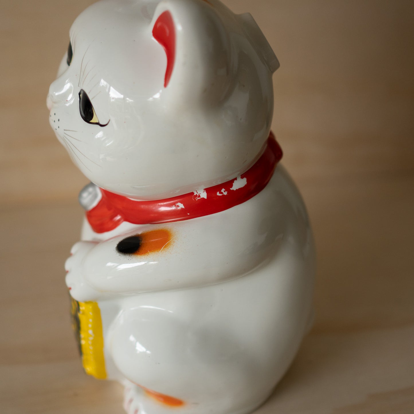 Vintage Japanese Ceramic Maneki Neko - Lucky Cat Sake Bottle