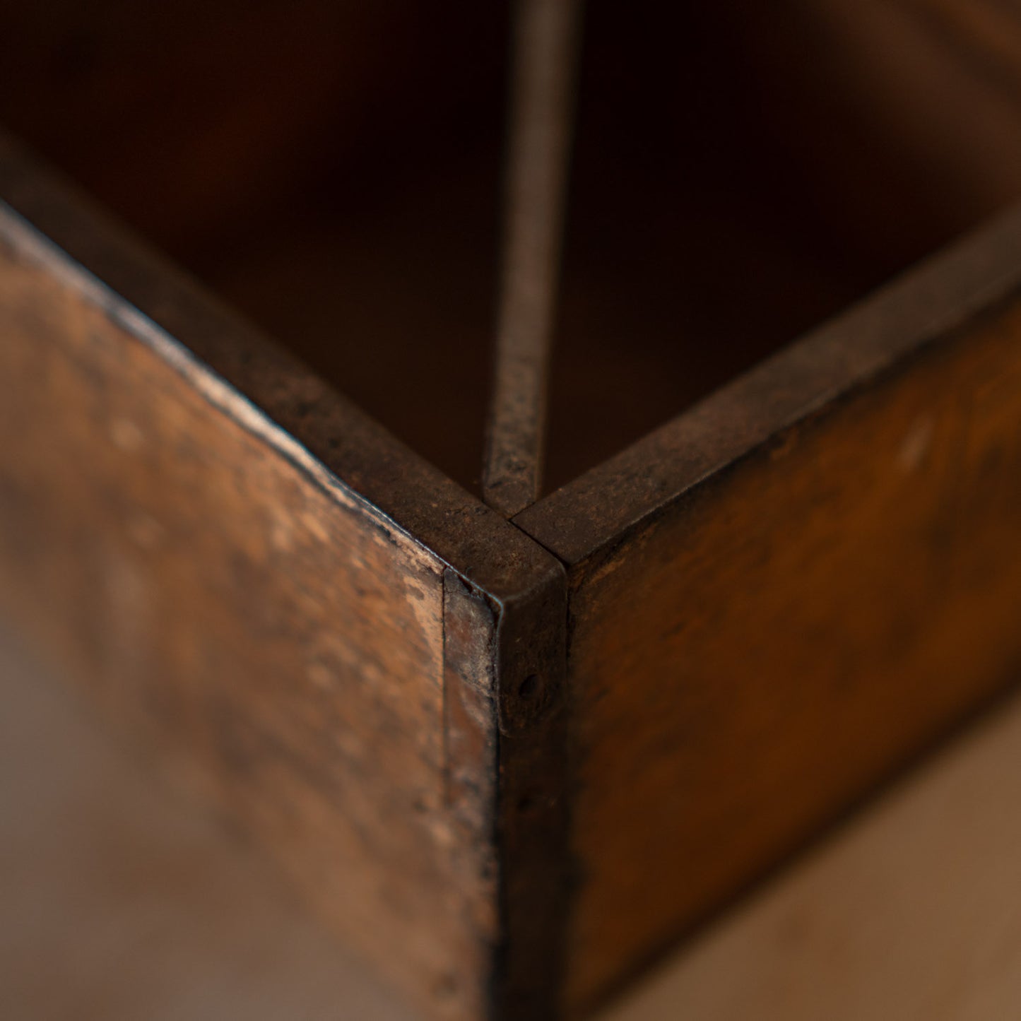 Antique Japanese Wood and Iron bound Masu Box Rice Measure
