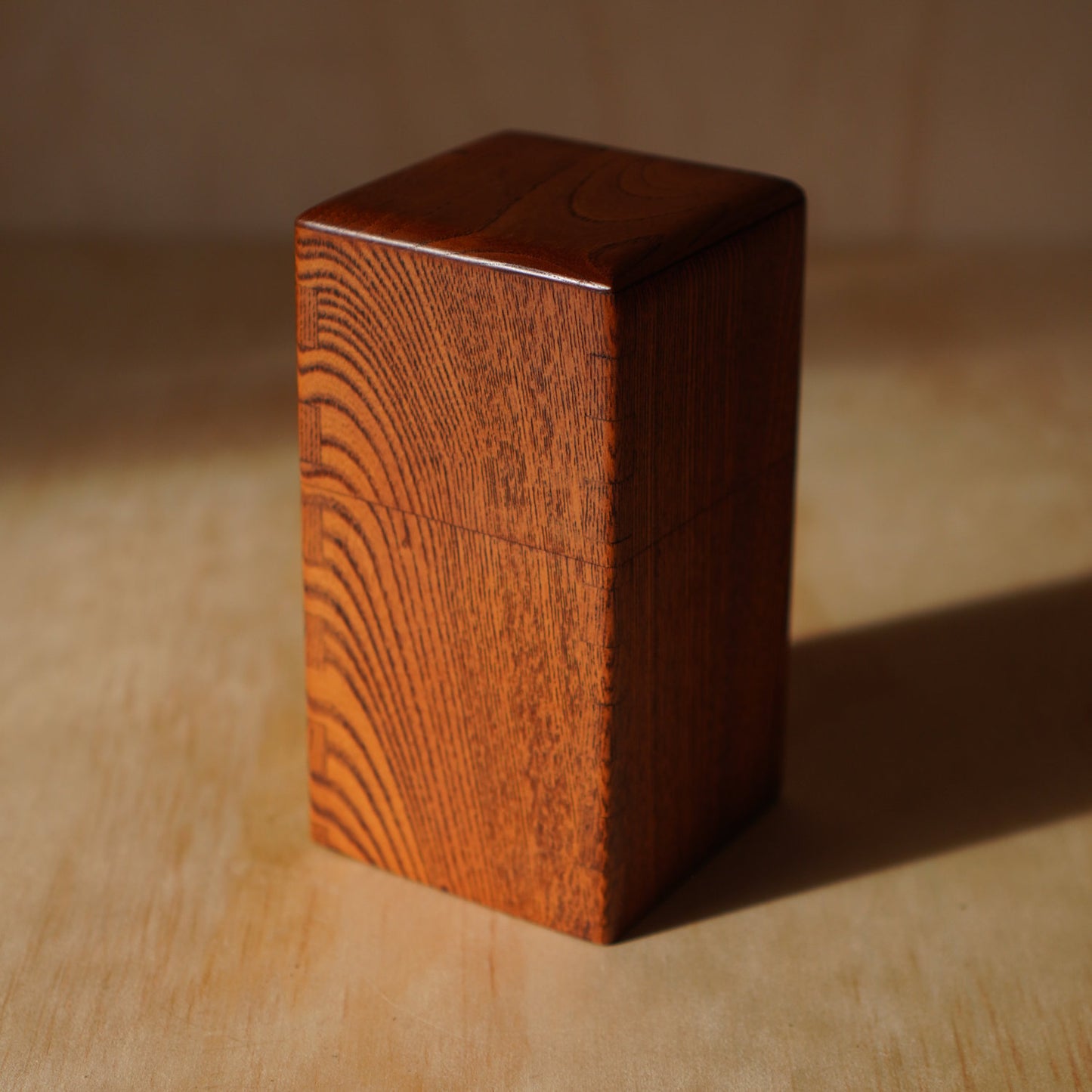 Vintage Japanese Wooden Tea Container - Chazutzu
