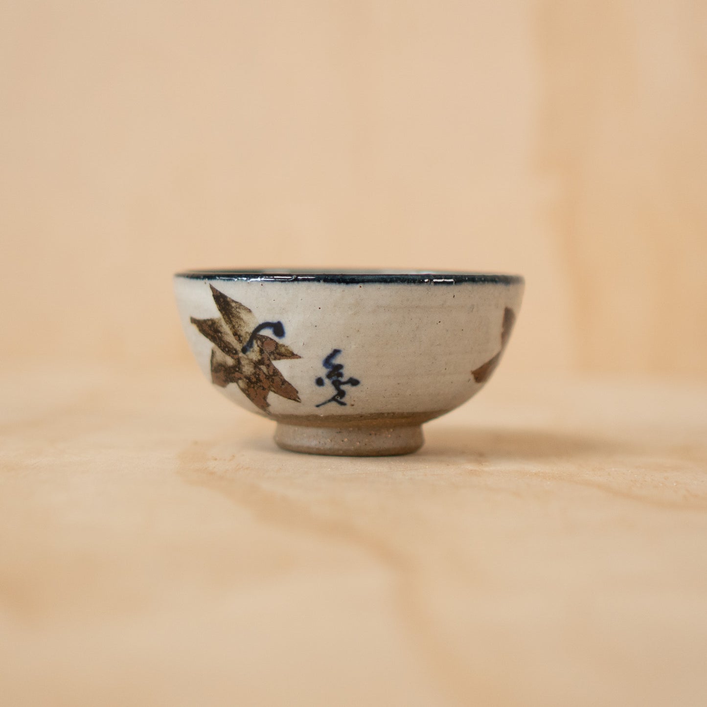 Vintage Small Japanese Ceramic Maple leaf bowl