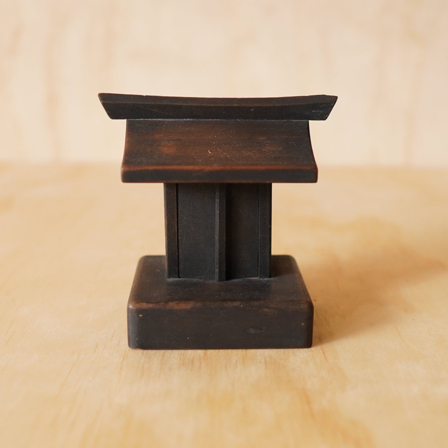 Vintage Japanese Small Wooden Kamidana Shinto Shrine with Daikoku figure