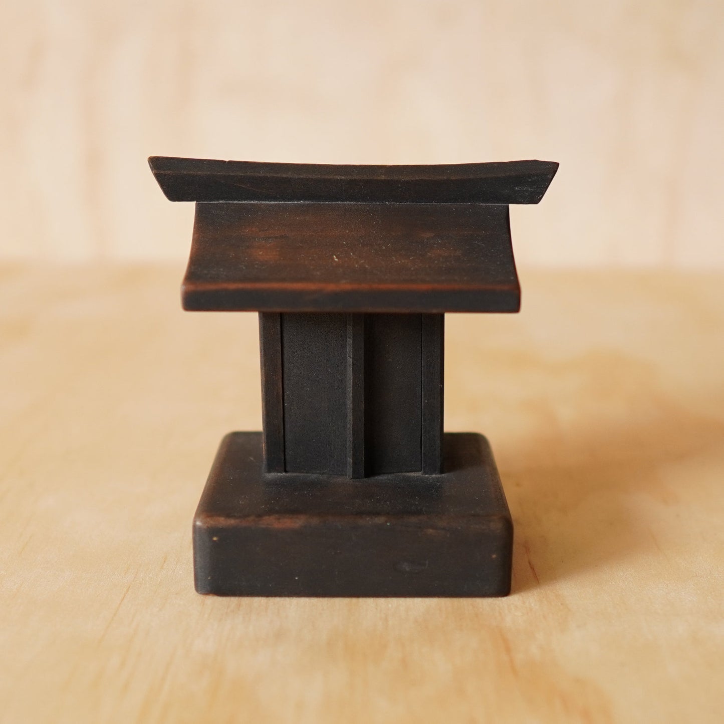 Vintage Japanese Small Wooden Kamidana Shinto Shrine with Daikoku figure