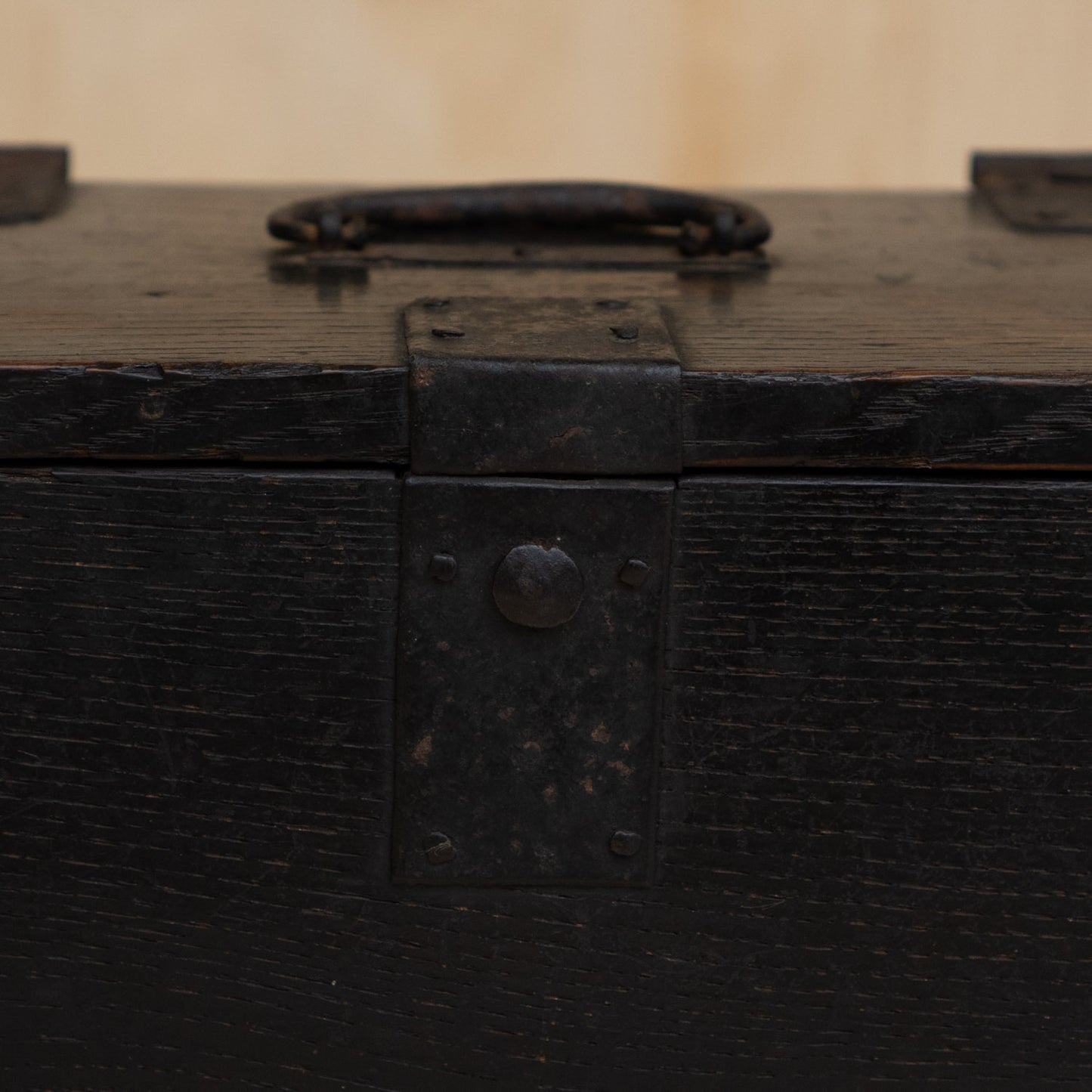 Antique 2 Drawer Japanese Black Suzuri Bako Calligraphy Box