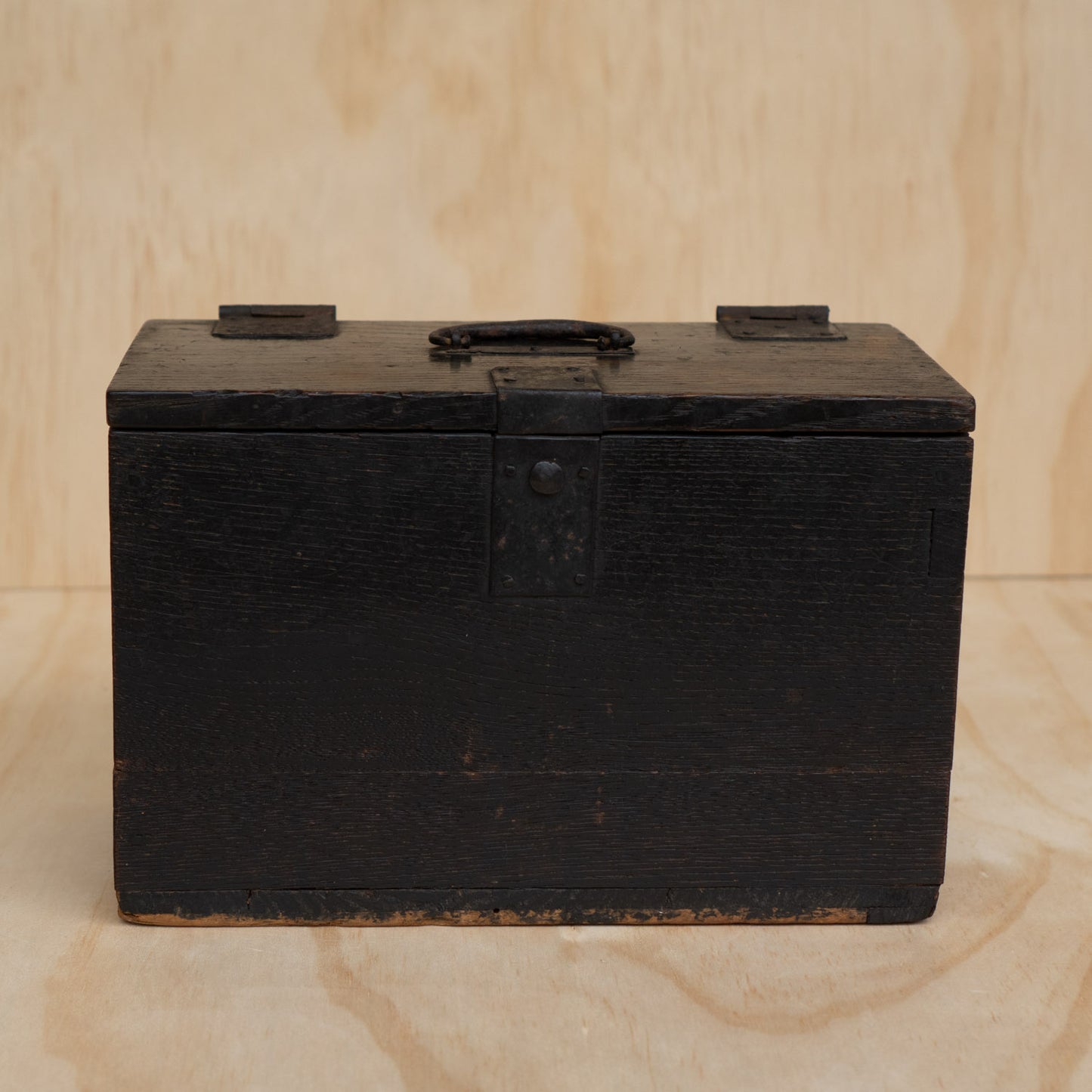Antique 2 Drawer Japanese Black Suzuri Bako Calligraphy Box
