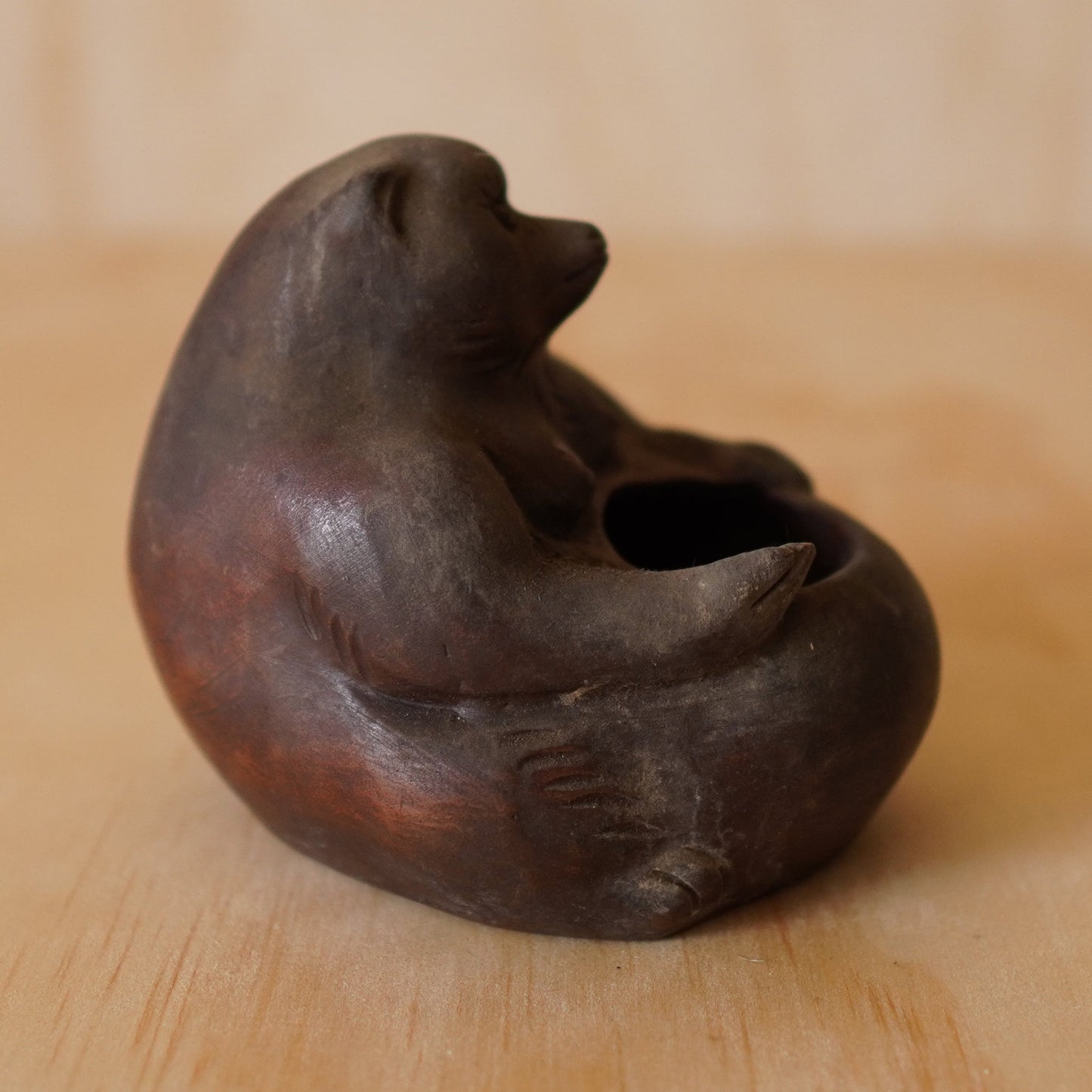 Antique Bizen Female Tanuki Koro incense burner