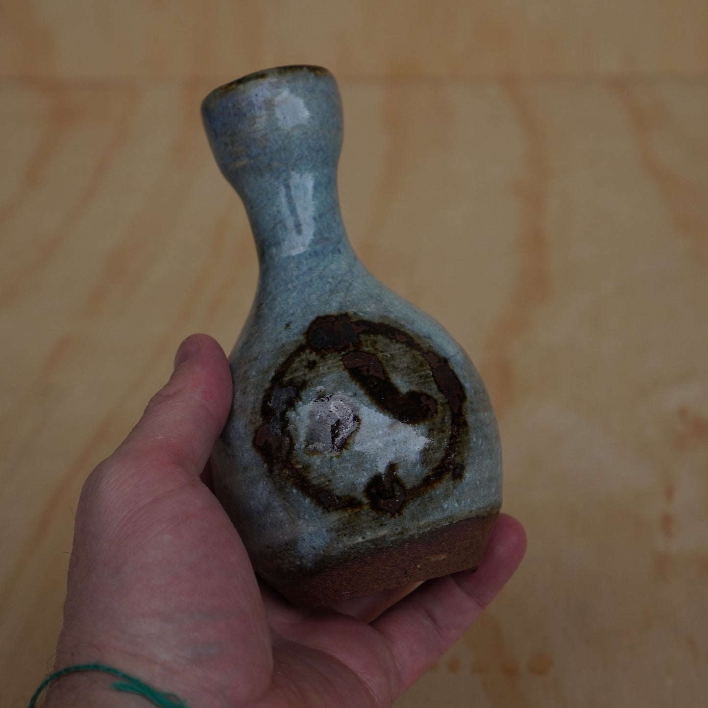 Vintage Japanese Ceramic Mingei Folk Art Tokkuri Sake bottle