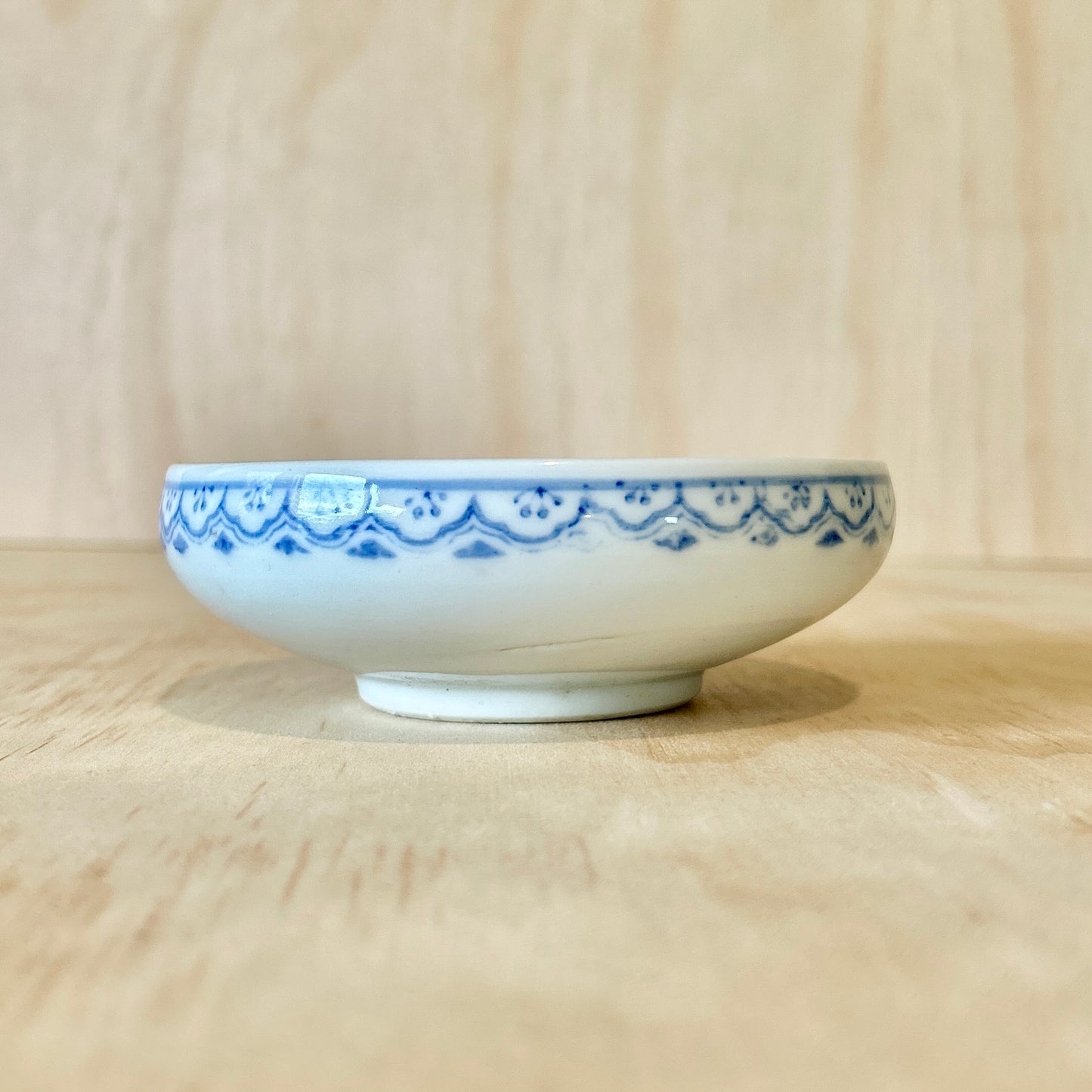 Vintage Japanese Blue and White Ceramic Dish