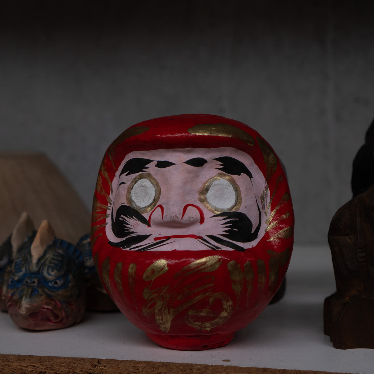 Vintage Japanese Paper Daruma Figure from Shōrinzan Daruma-ji Temple