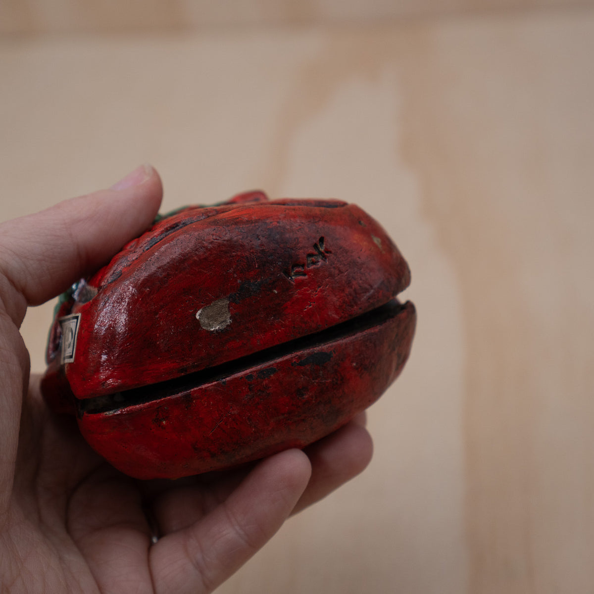 Vintage Japanese Clay Dorei Oni Bell