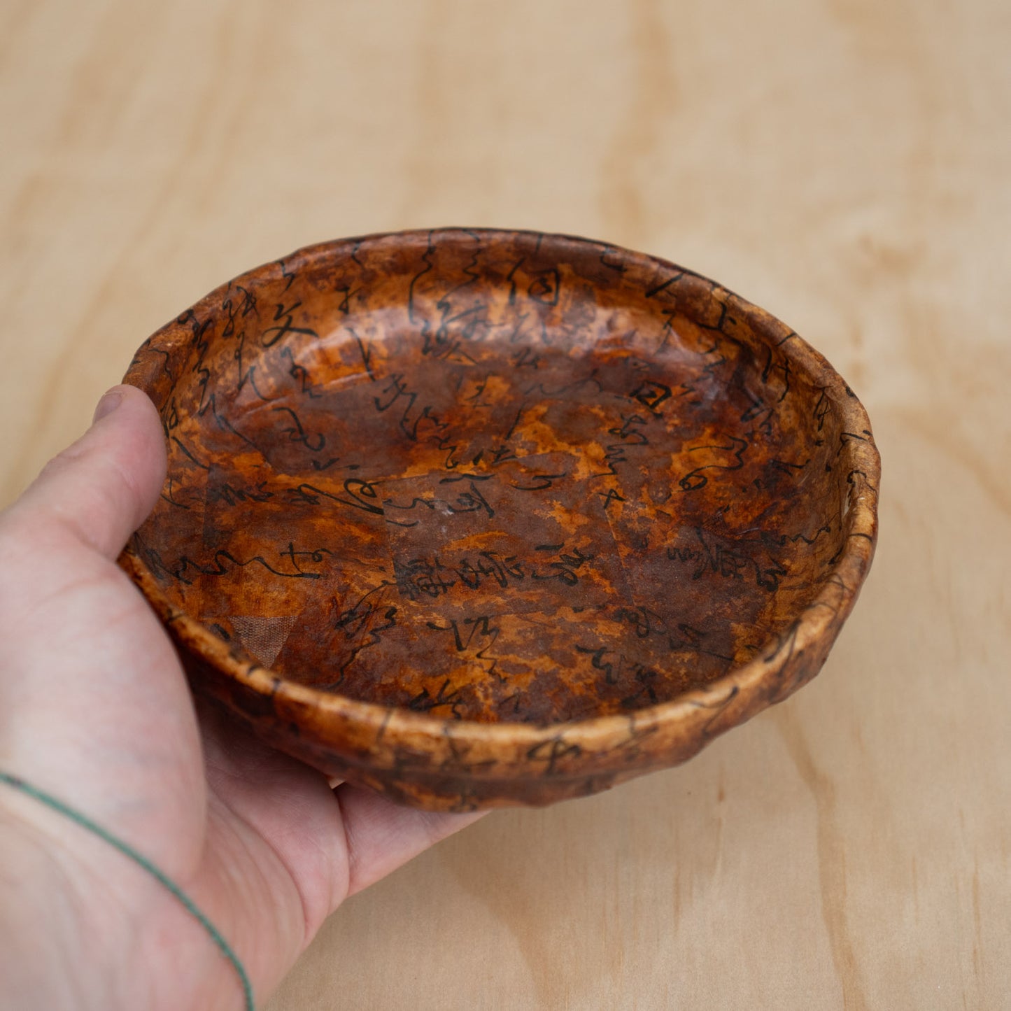Vintage Japanese traditional Ikkanbari Washi Paper Tray