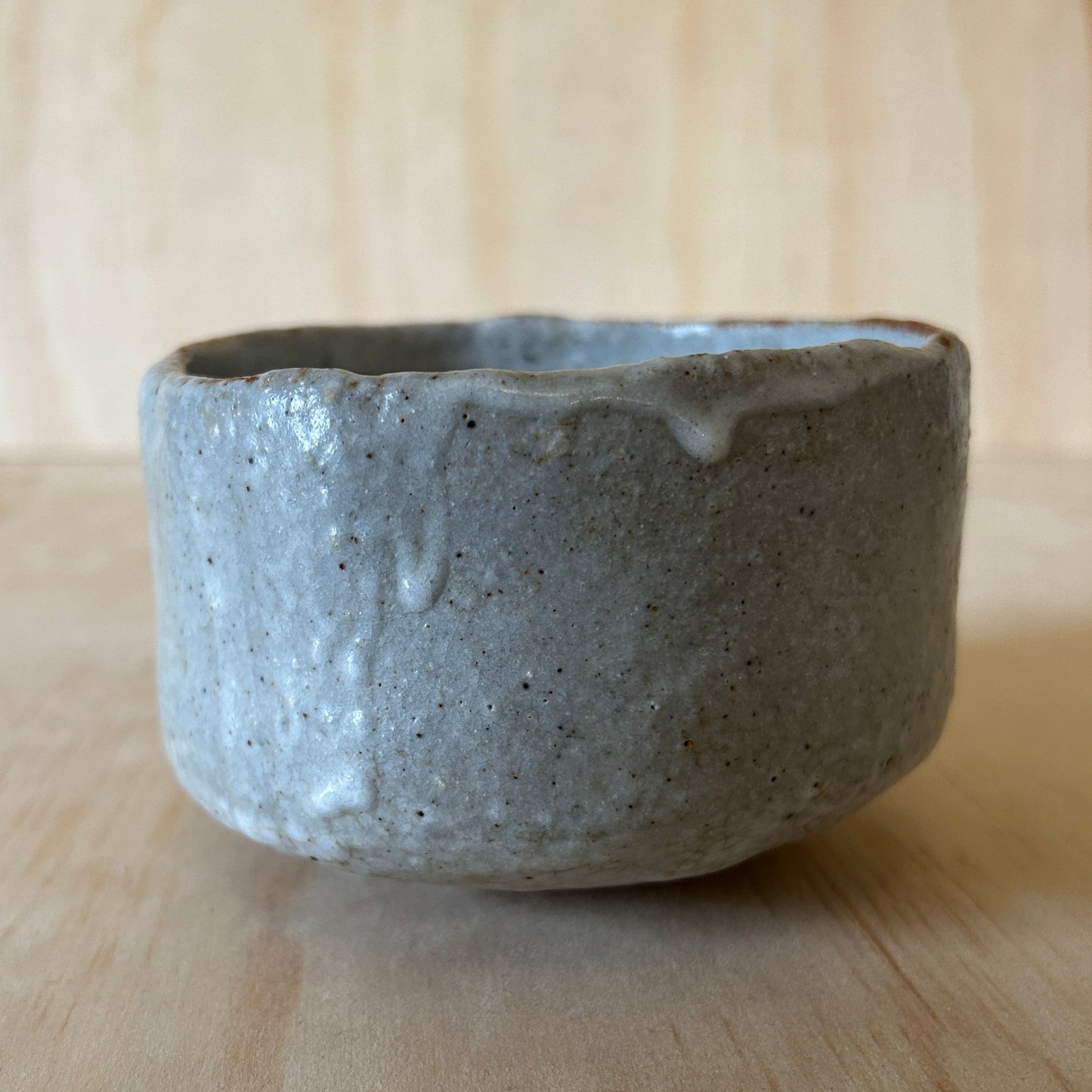 Vintage Japanese Shino Ceramic Tea Bowl