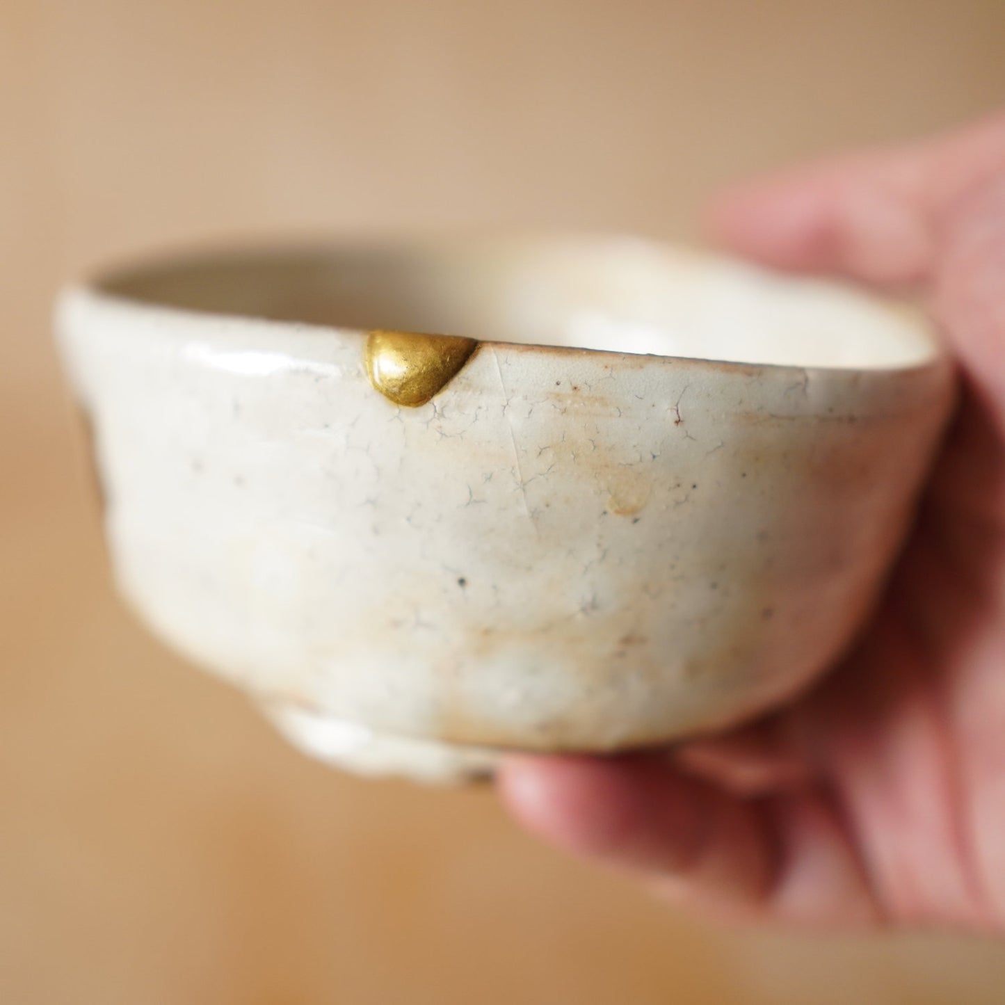 Vintage Japanese Ceramic Chawan Matcha bowl with Kintsugi Repair