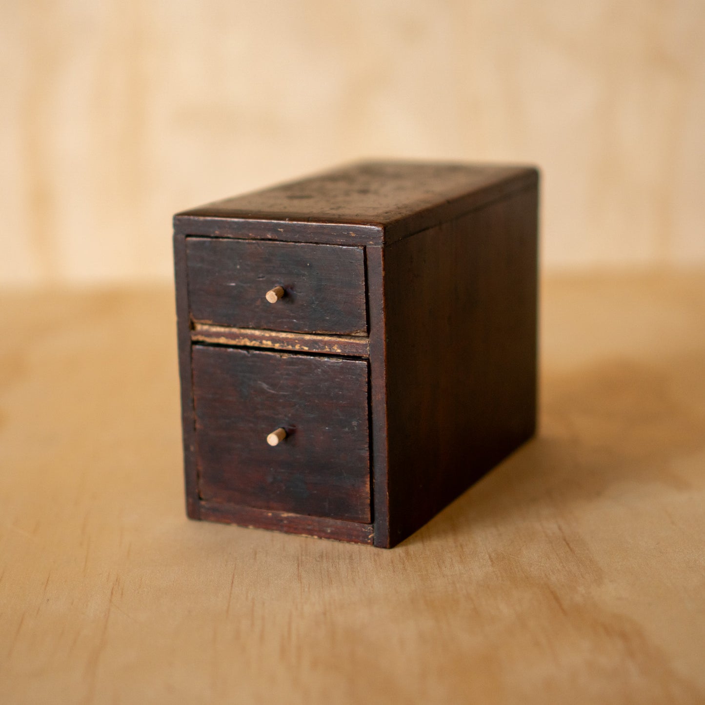 Antique Japanese 2 drawer box lacquer ko-bako