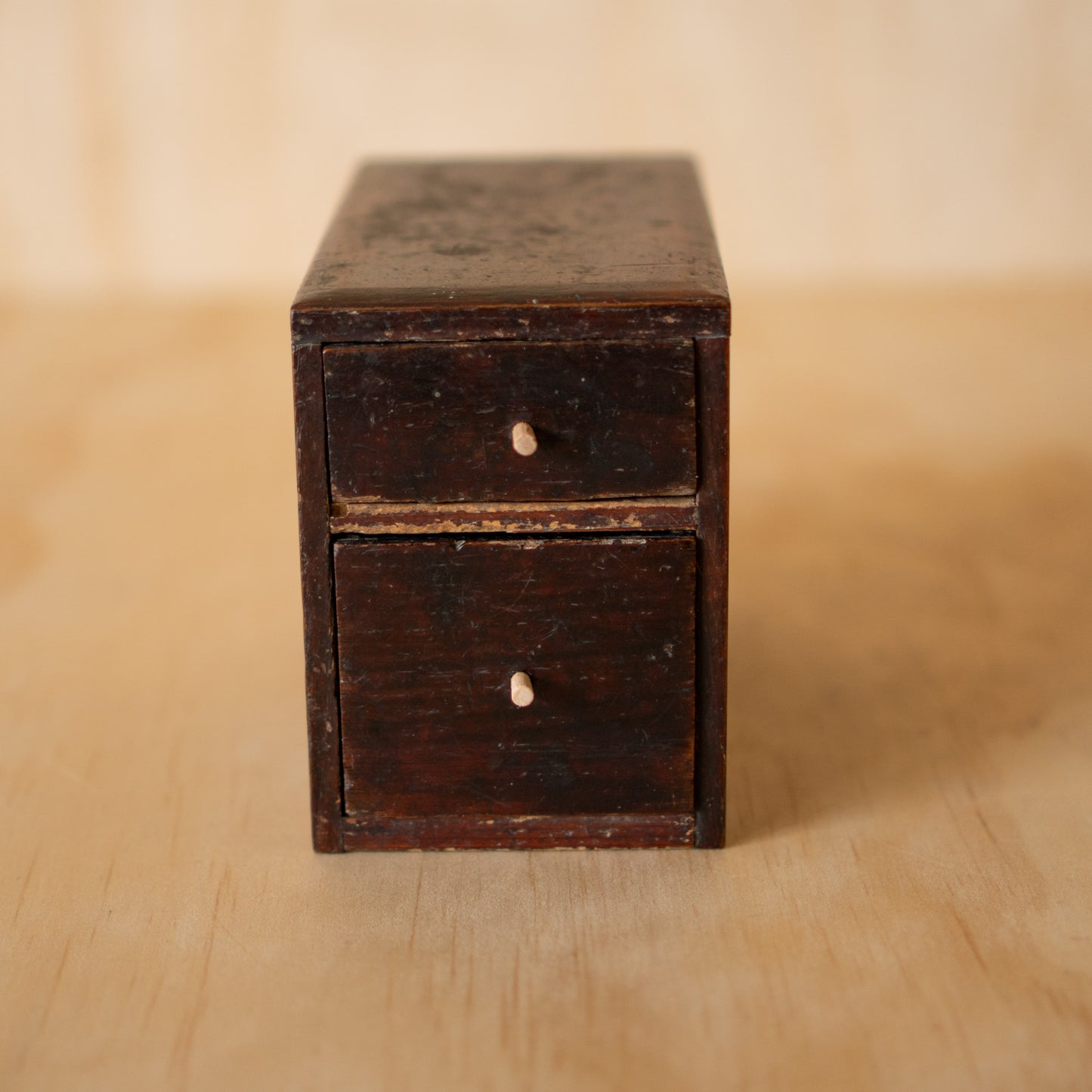 Antique Japanese 2 drawer box lacquer ko-bako