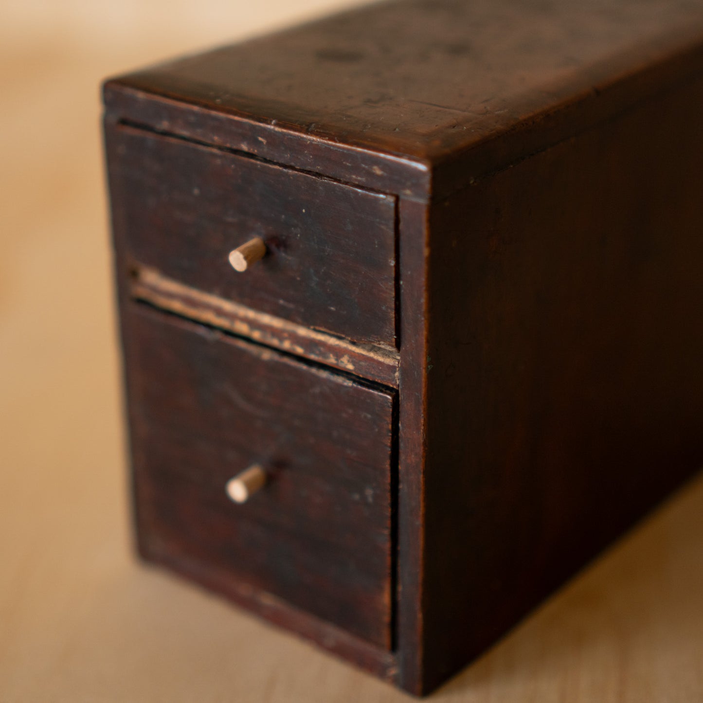 Antique Japanese 2 drawer box lacquer ko-bako