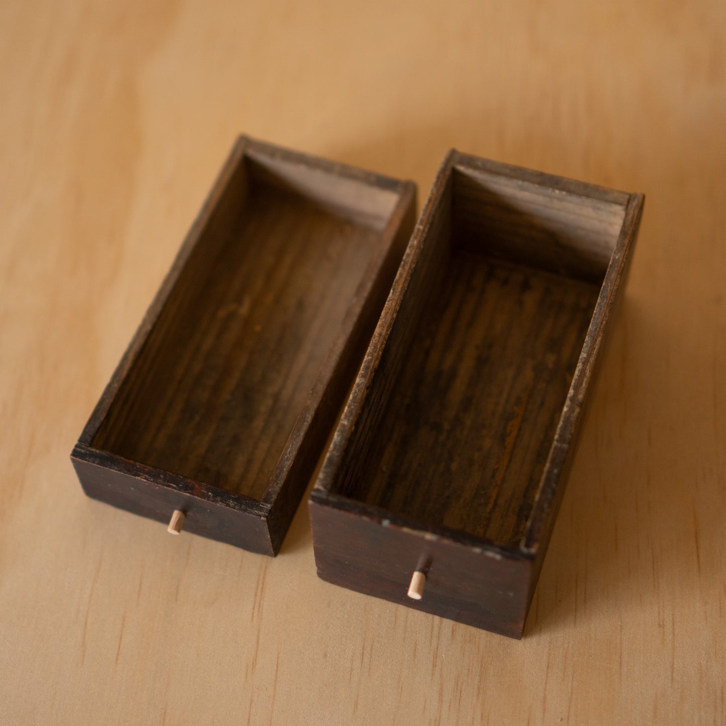 Antique Japanese 2 drawer box lacquer ko-bako