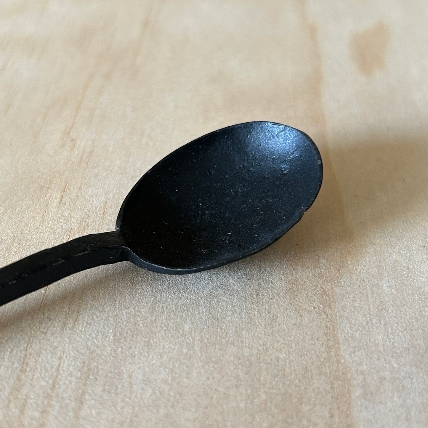 Hand forged Wabi Sabi Iron Long Handled Spoon