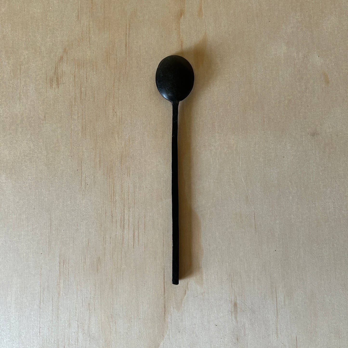 Hand forged Wabi Sabi Iron Long Handled Spoon