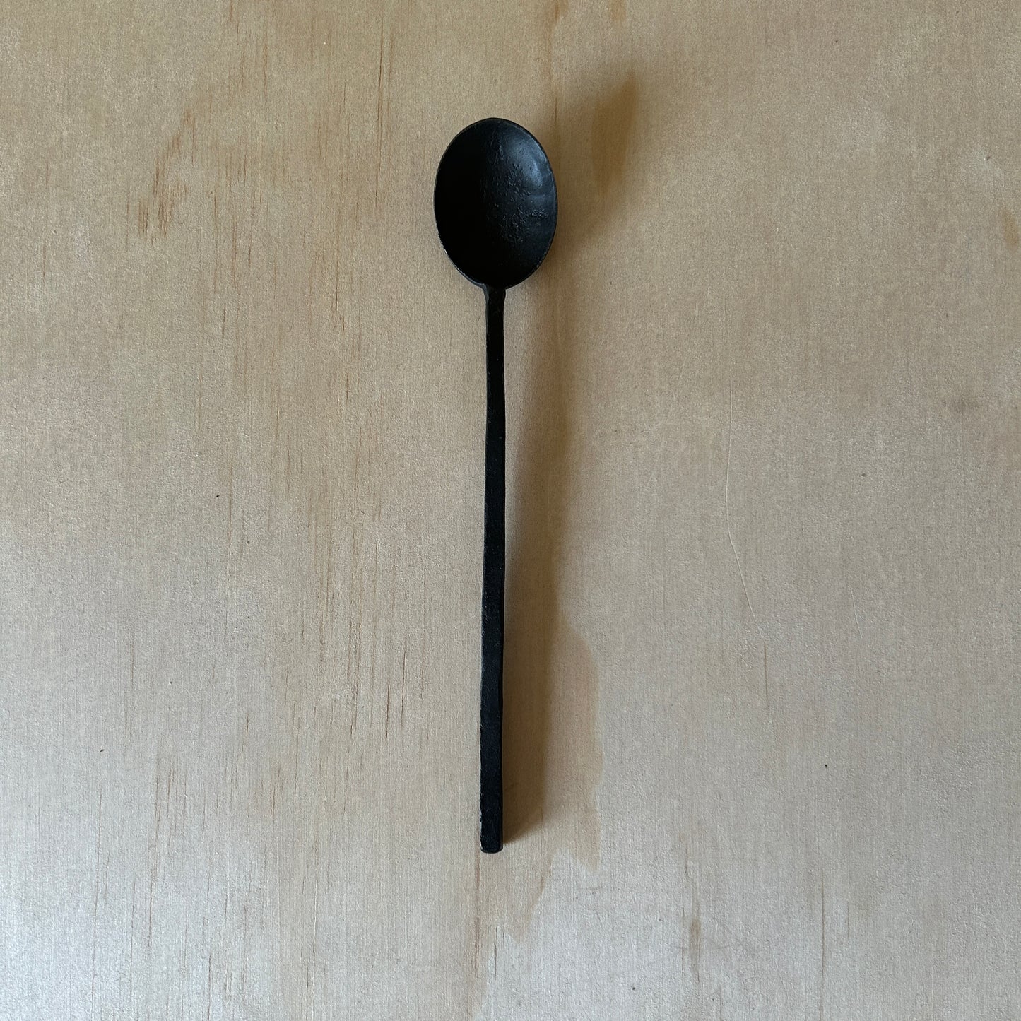 Hand forged Wabi Sabi Iron Long Handled Spoon