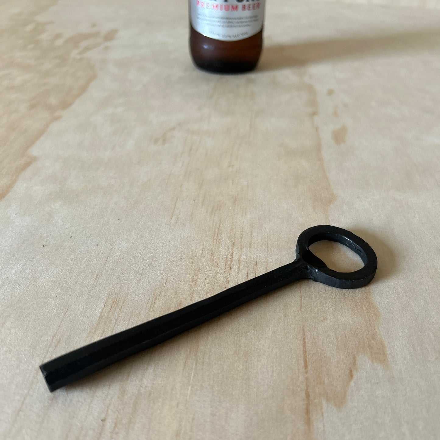 Hand forged Wabi Sabi Iron Bottle Opener