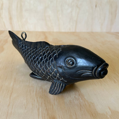 Antique Japanese Carved timber Koi Fish