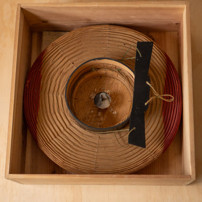 Antique Japanese Chochin Washi Paper Festival Lantern in original box