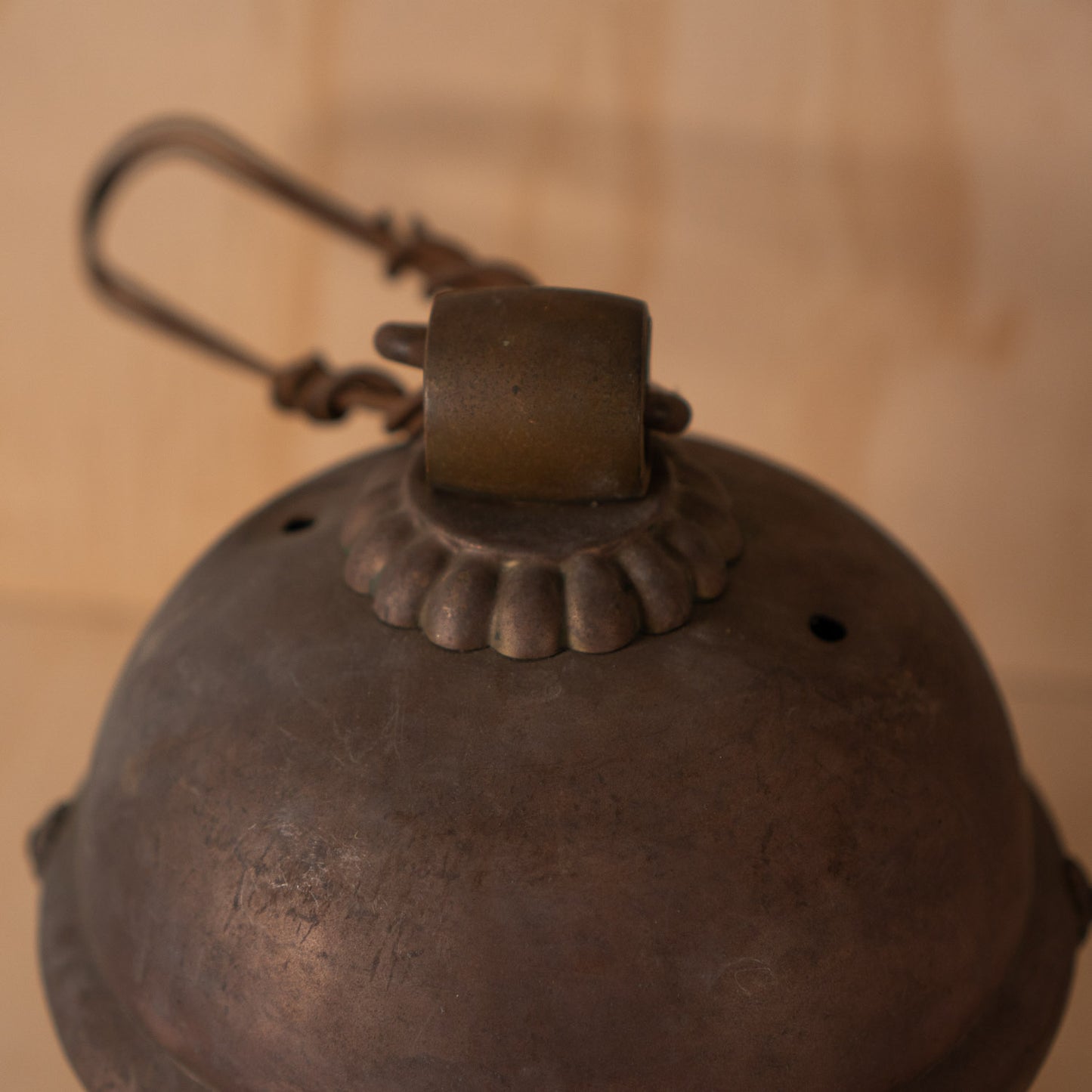 Antique Japanese Suzu Large Copper Shinto Temple Bell