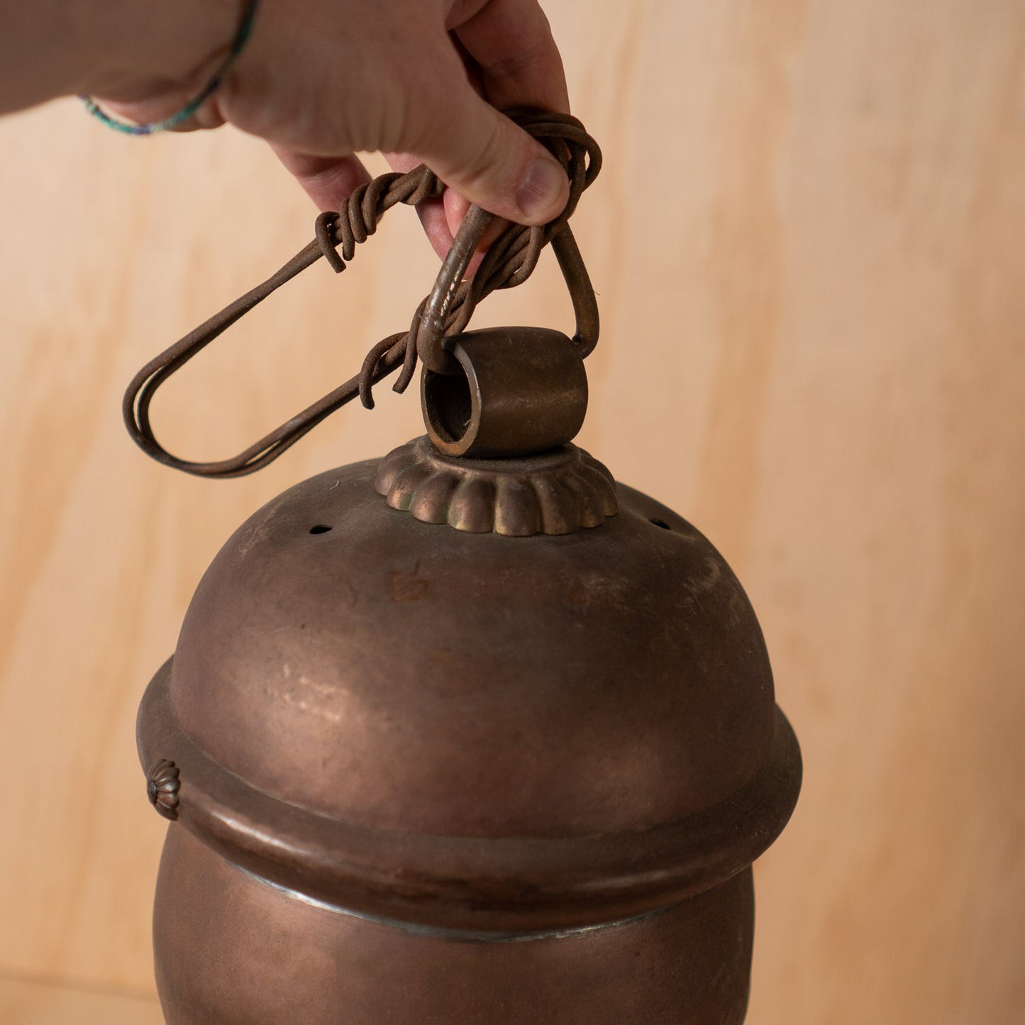 Antique Japanese Suzu Large Copper Shinto Temple Bell