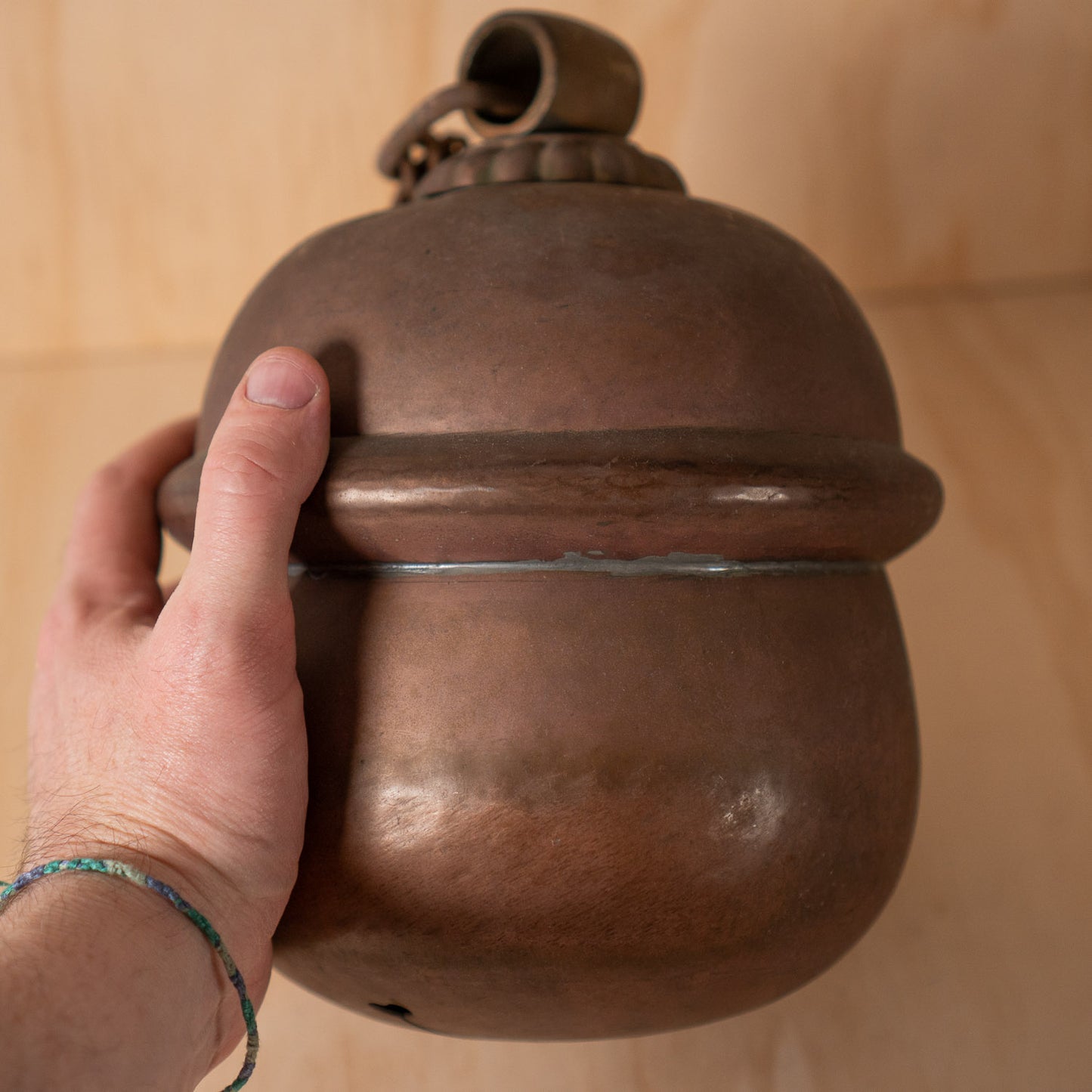 Antique Japanese Suzu Large Copper Shinto Temple Bell
