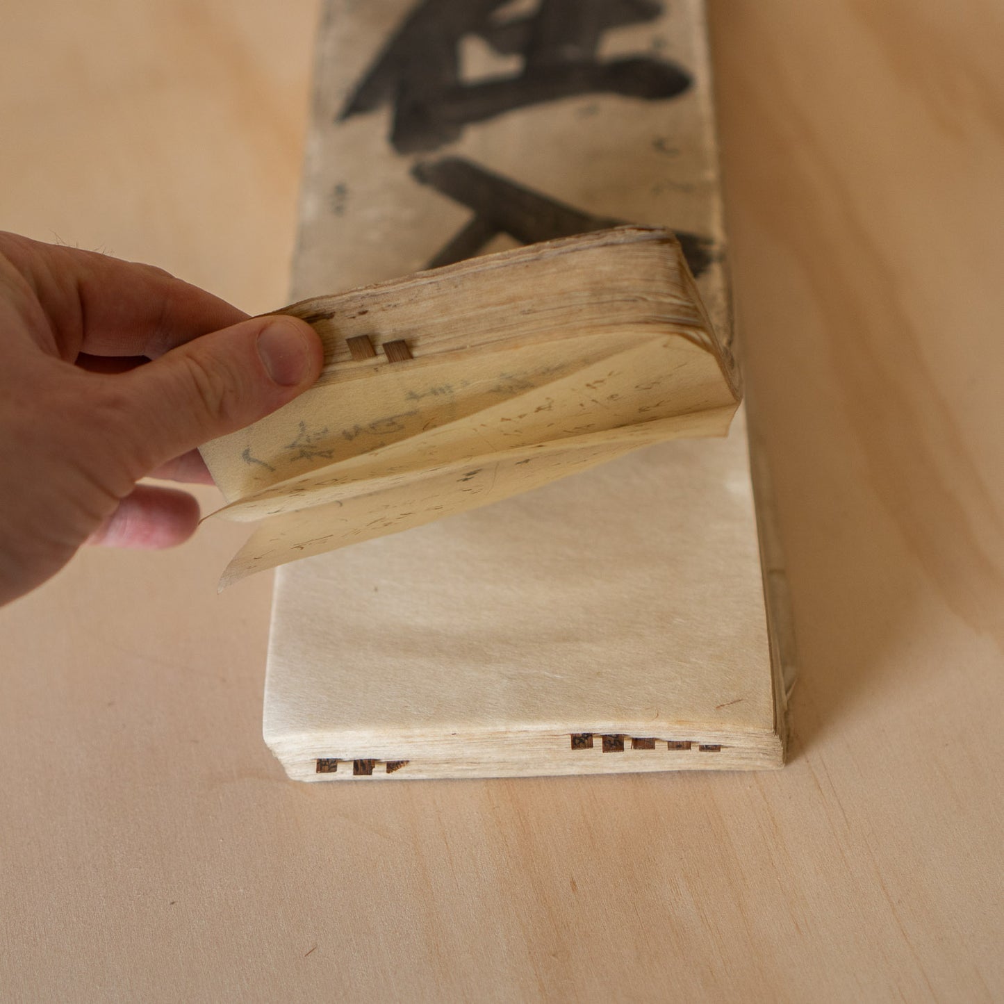 Antique Japanese Daifuku-cho Washi Paper Ledger Book