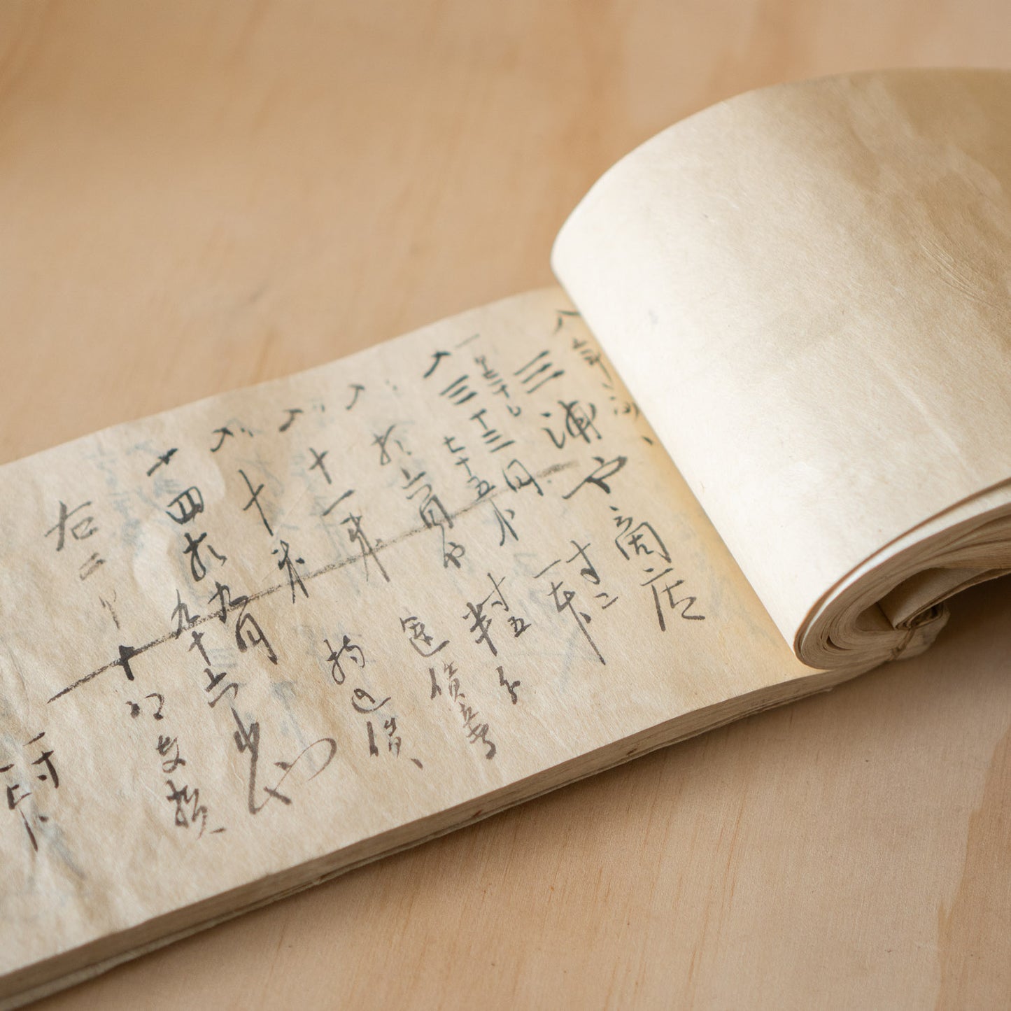 Antique Japanese Daifuku-cho Washi Paper Ledger Book