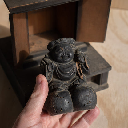 Antique Japanese Household Kamidana Shrine with Daikoku figure
