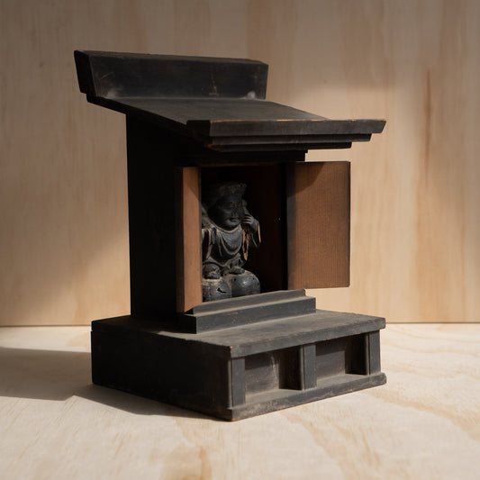 Antique Japanese Household Kamidana Shrine with Daikoku figure