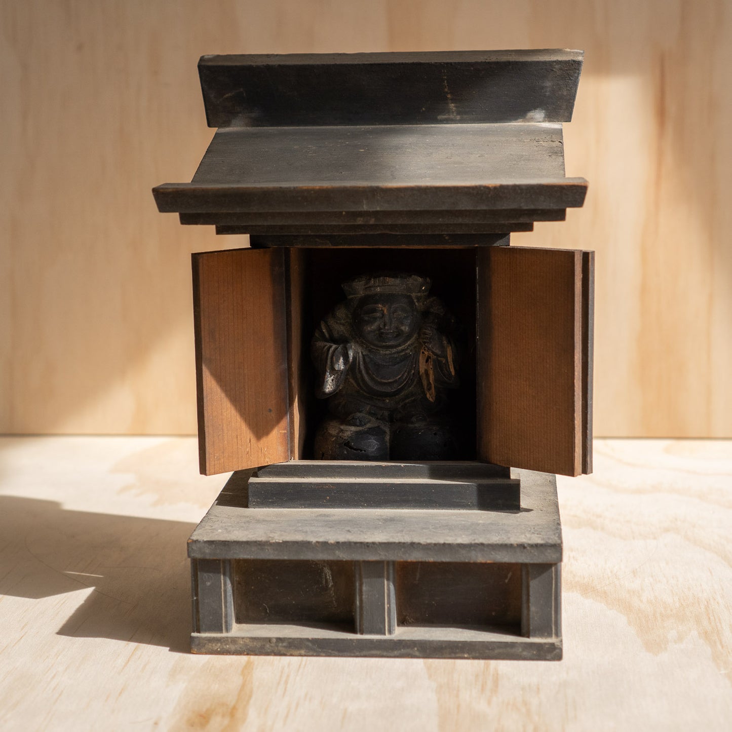 Antique Japanese Household Kamidana Shrine with Daikoku figure