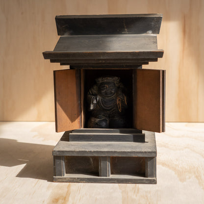 Antique Japanese Household Kamidana Shrine with Daikoku figure