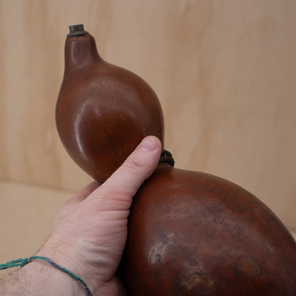 Antique Japanese Hyotan Gourd Flask