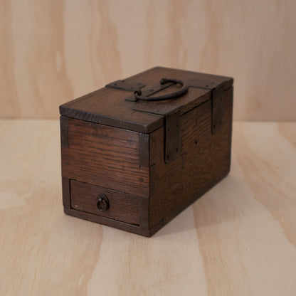 Antique Japanese small inkan stamp box - hankobako