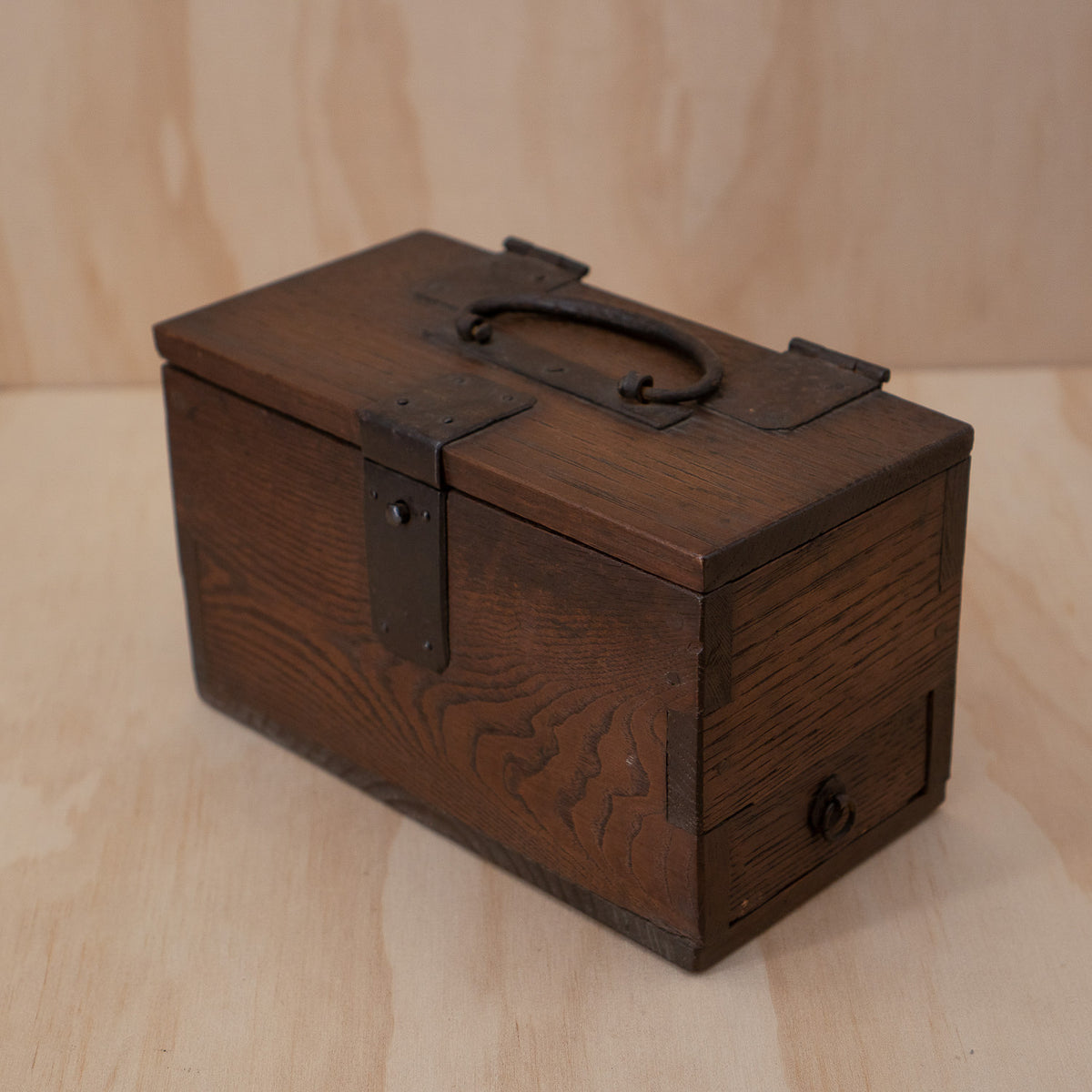Antique Japanese small inkan stamp box - hankobako