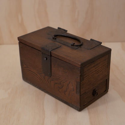 Antique Japanese small inkan stamp box - hankobako
