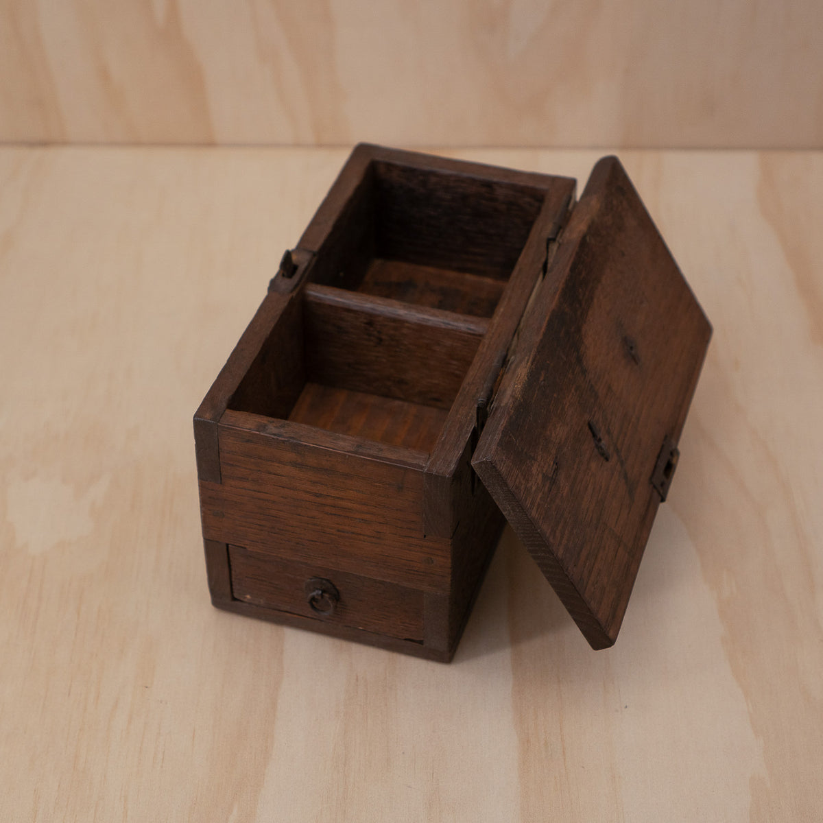 Antique Japanese small inkan stamp box - hankobako